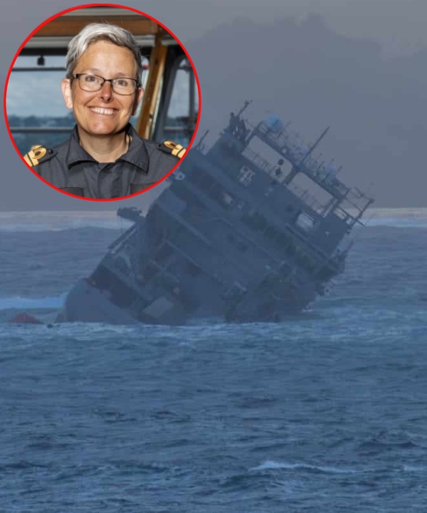 When the Navy ship HMNZS Manawanui began to list on Saturday evening, Commander Yvonne Gray decided to evacuate the ship. Photos / Profile Bats / NZ Defence Force