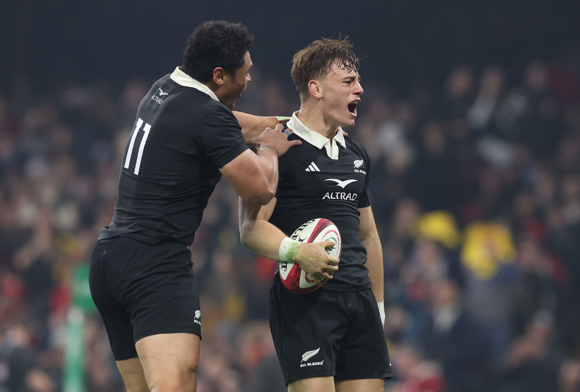 Ruben Love has been rewarded for his Super Rugby Pacific form with a start in the All Blacks' No 10 jersey. Photo / Getty Images