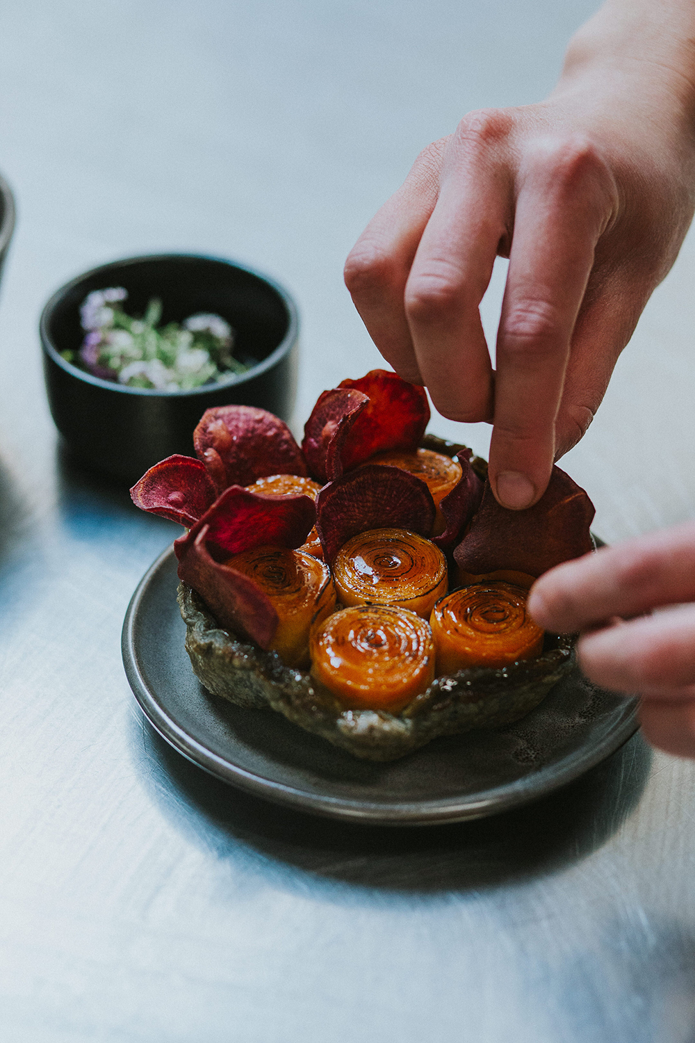Amisfield’s kumara tarte tatin. Photo / Sam Stewart