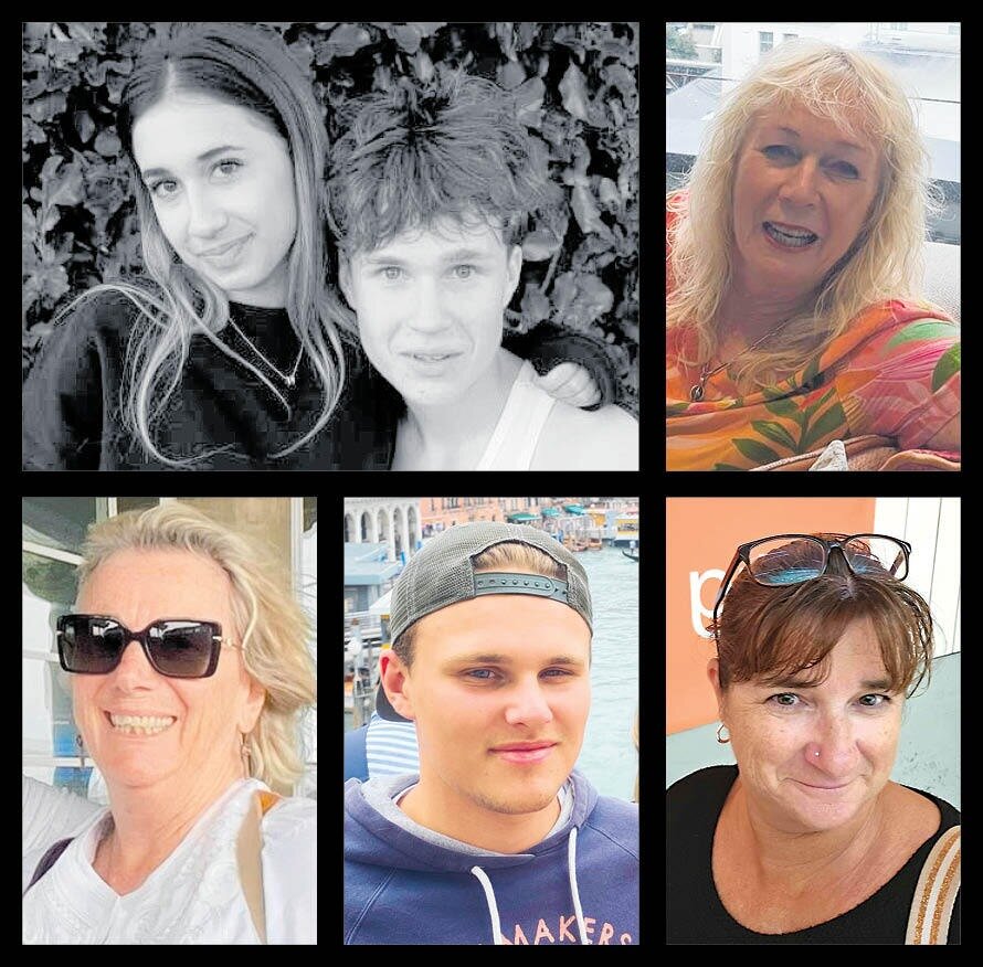  The six people killed in the Mauao landslide were (clockwise from top left) Pakuranga College student couple Sharon Maccanico and Max Furse-Kee, both 15; Rotorua property manager Susan Doreen Knowles, 71; Morrinsville educator Lisa Anne Maclennan, 50; Swedish tourist Måns Loke Bernhardsson, 20; and Rotorua interior design store co-founder Jacqualine Wheeler, 71.