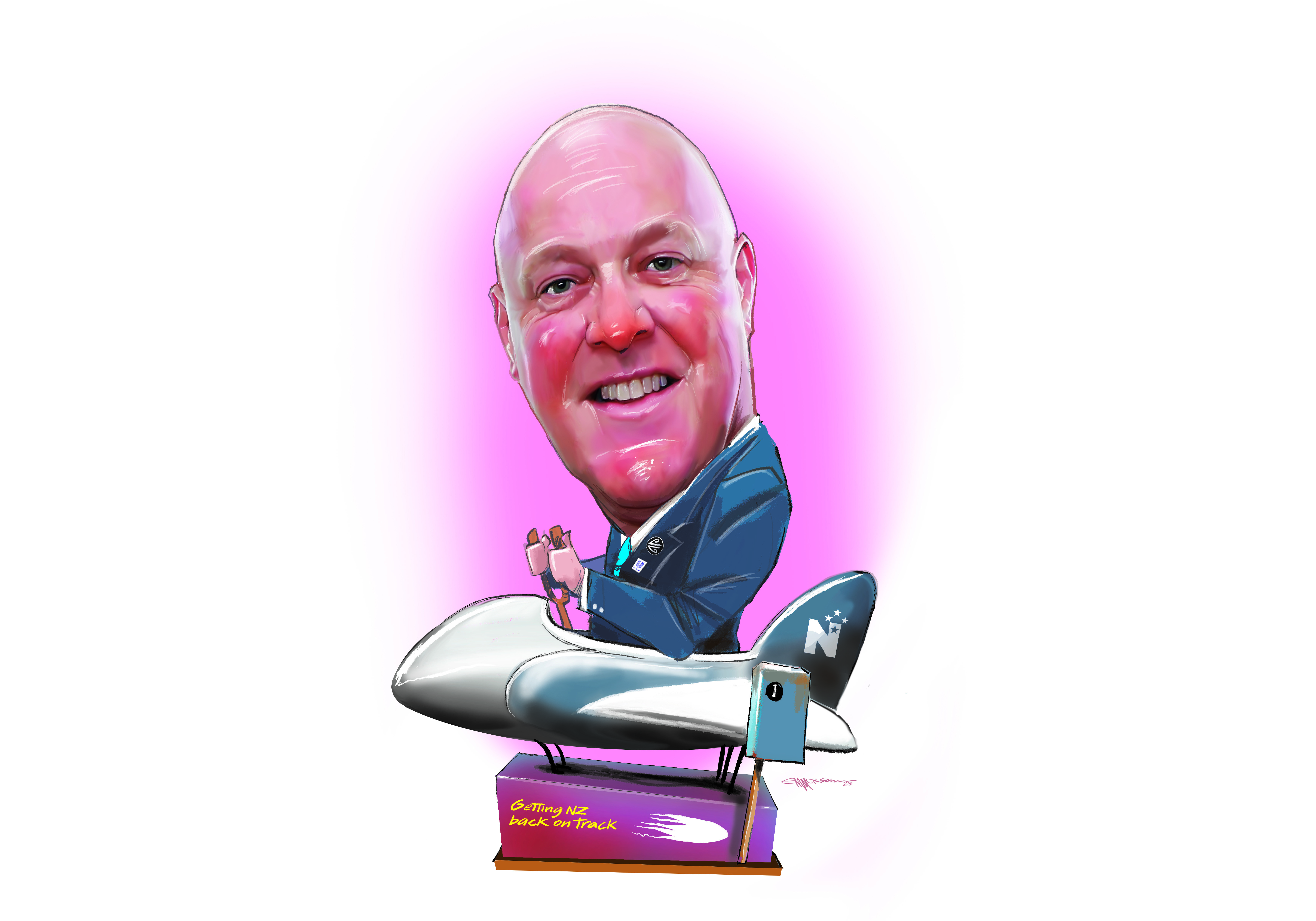 Rod Emmerson's view of Christopher Luxon, a former chief executive of Air New Zealand. 
