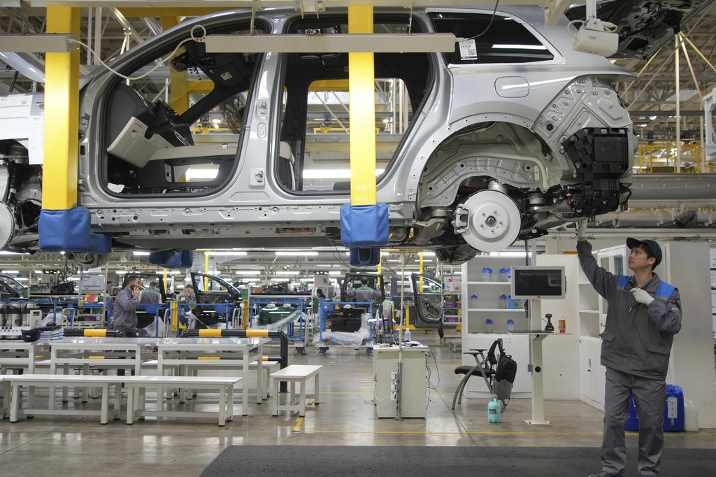 The US is pushing back on cheap EV imports from China. Photo / Chinatopix, via AP