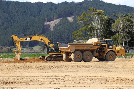 Progress on the new Tara Ika subdivision east of Levin.