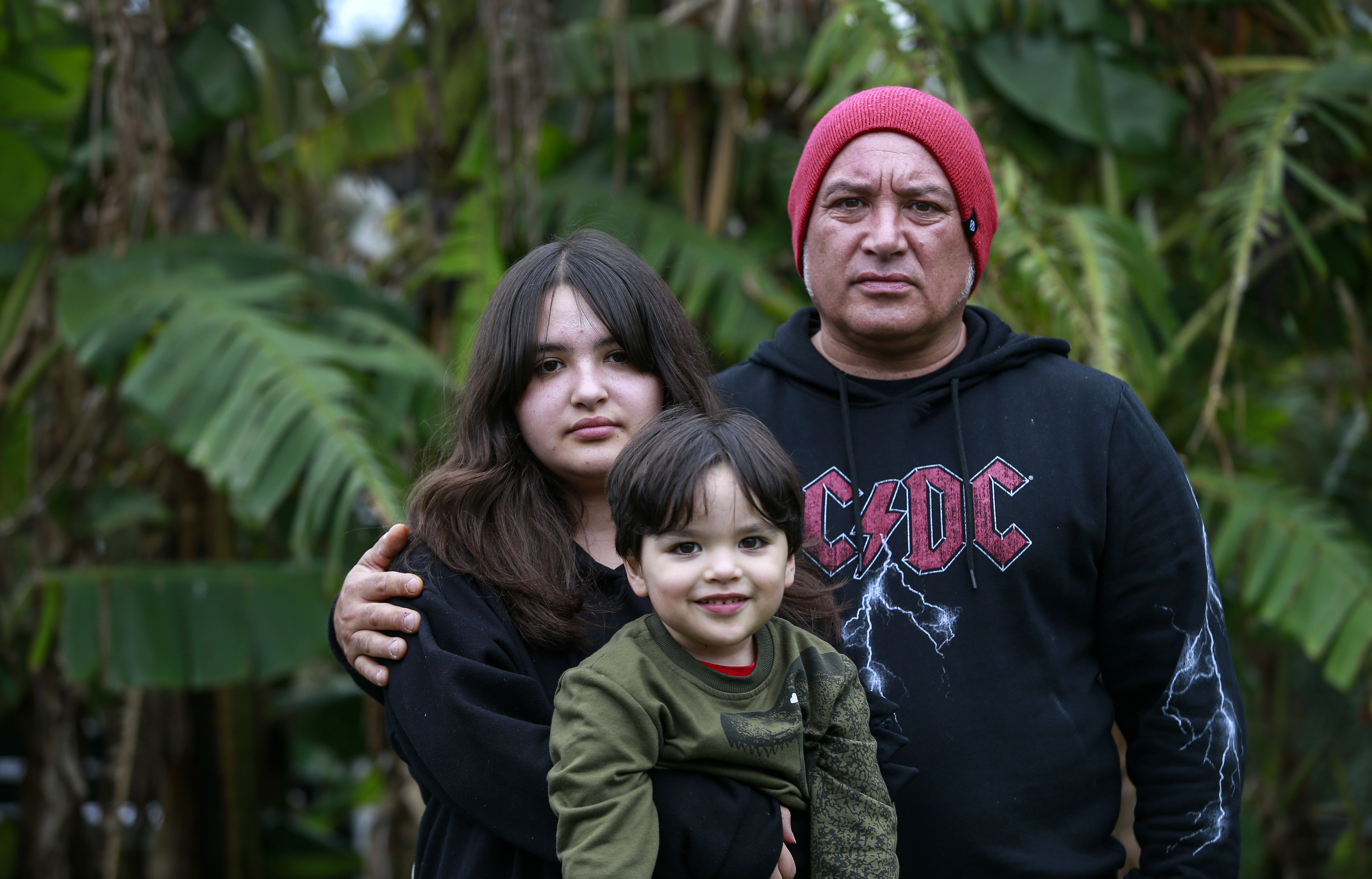 Jorge Valderrama wtih Matilda Valderrama, 12, and Gabriel, 3. Photo / Alex Burton