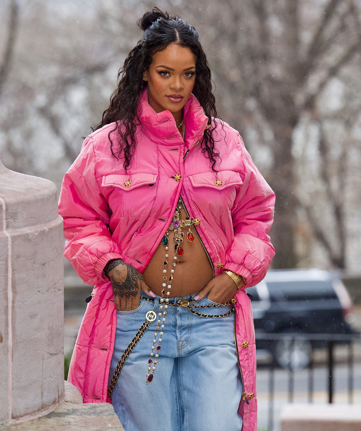 Baby it's you: Rihanna out and about in Harlem. Photo / Getty Images