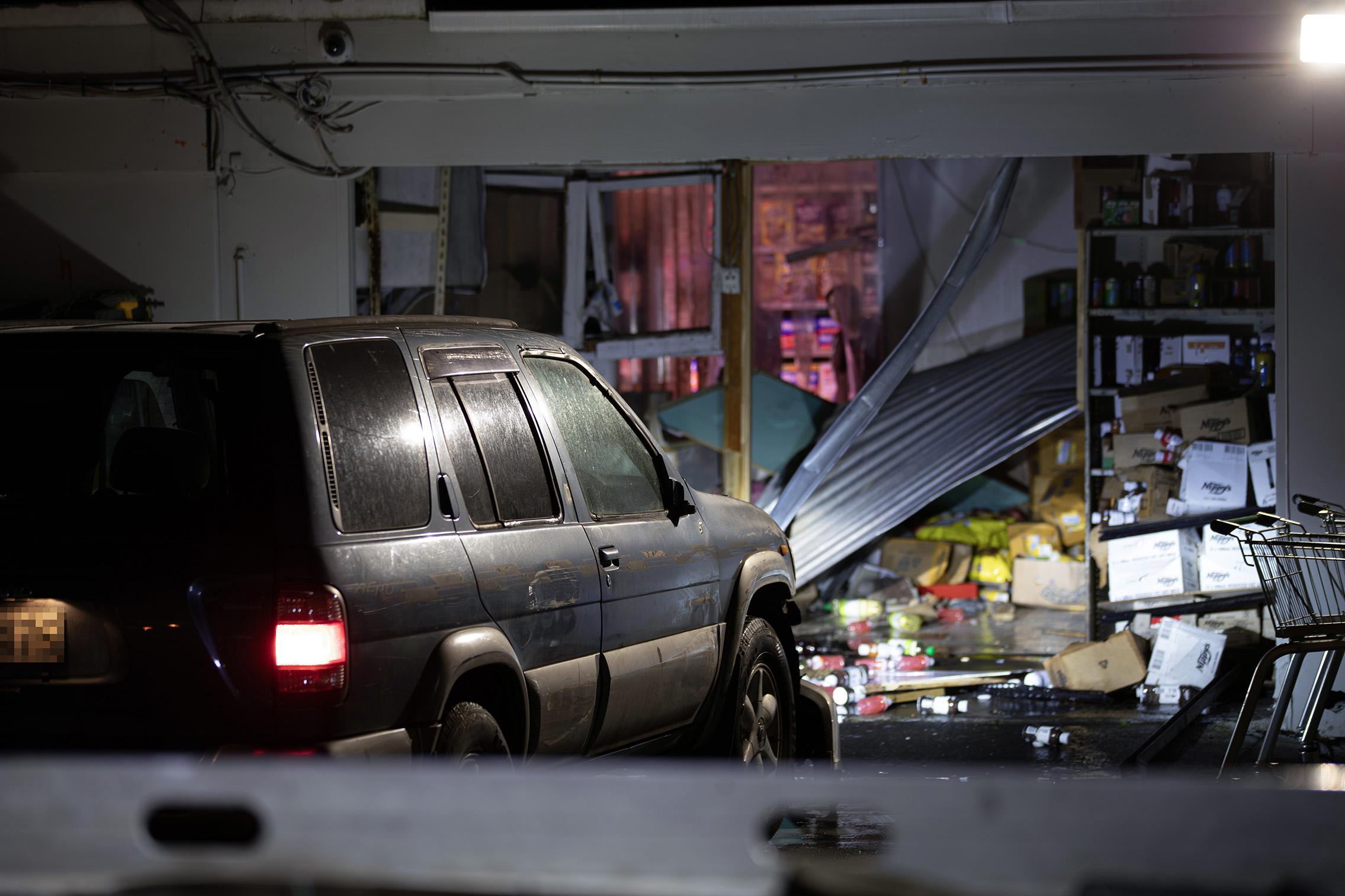 A ram-raided Kingsford Supermarket on Raglan St, Māngere East in October 2023. Photo / Hayden Woodward