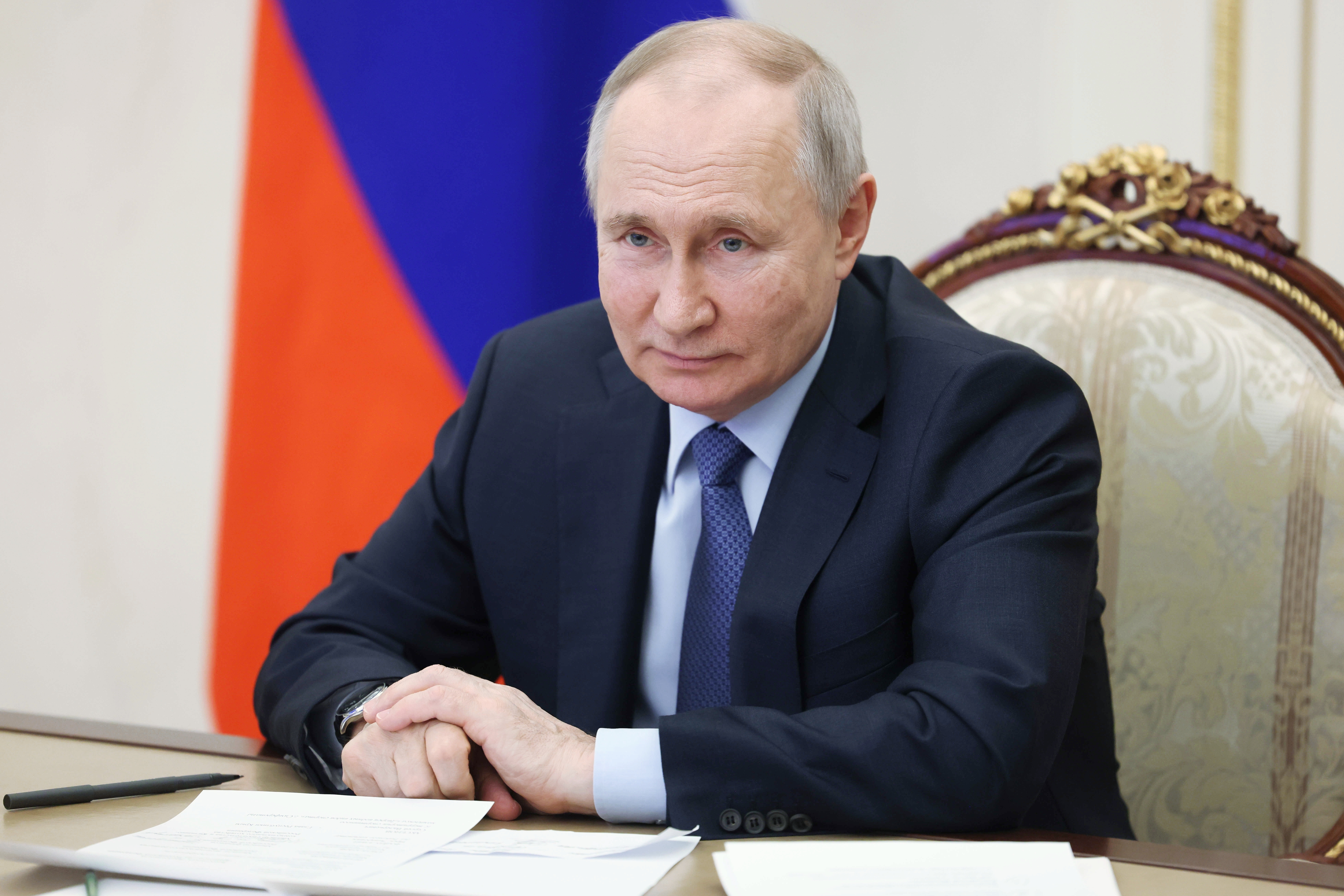 Russian President Vladimir Putin. A warrant for his arrest on allegations of war crimes has been issued by the ICC. Photo / via AP