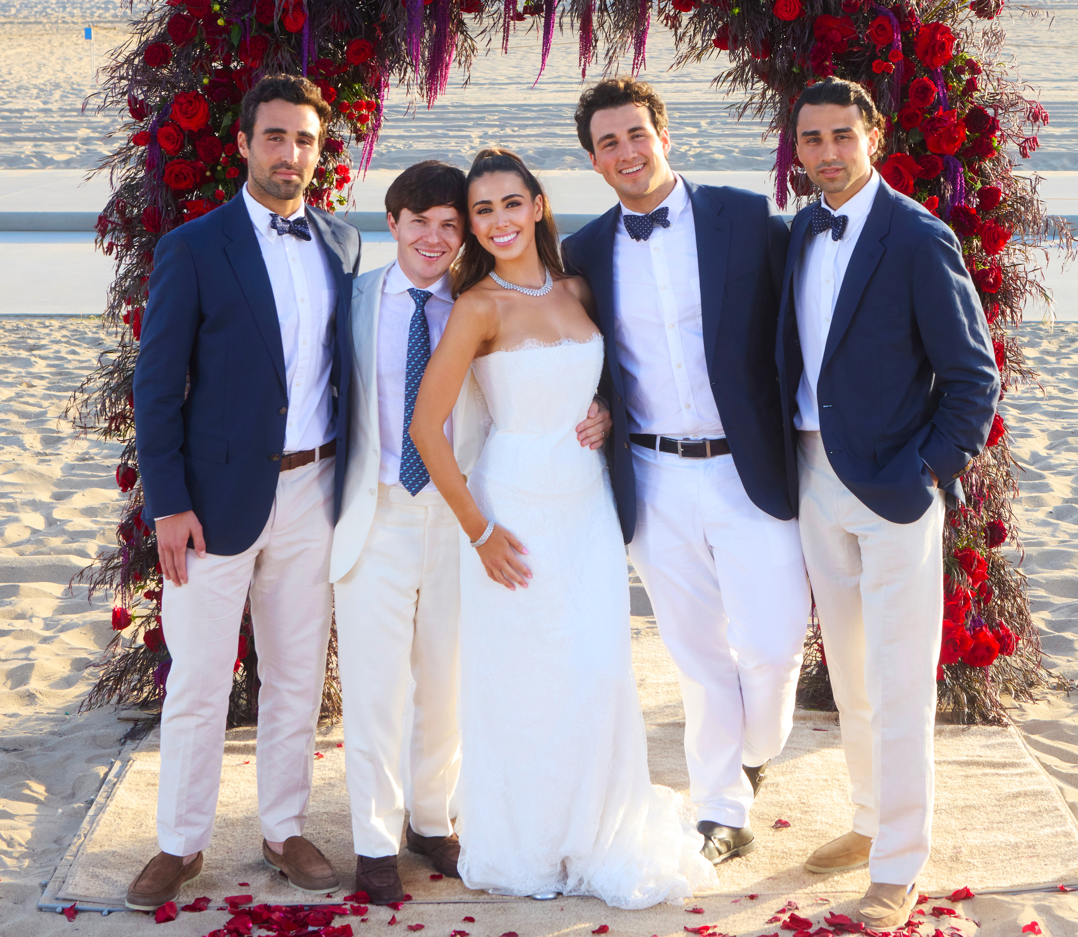 Priscilla with her favourite men – Jamie and her brothers. Photo / Woman's Day