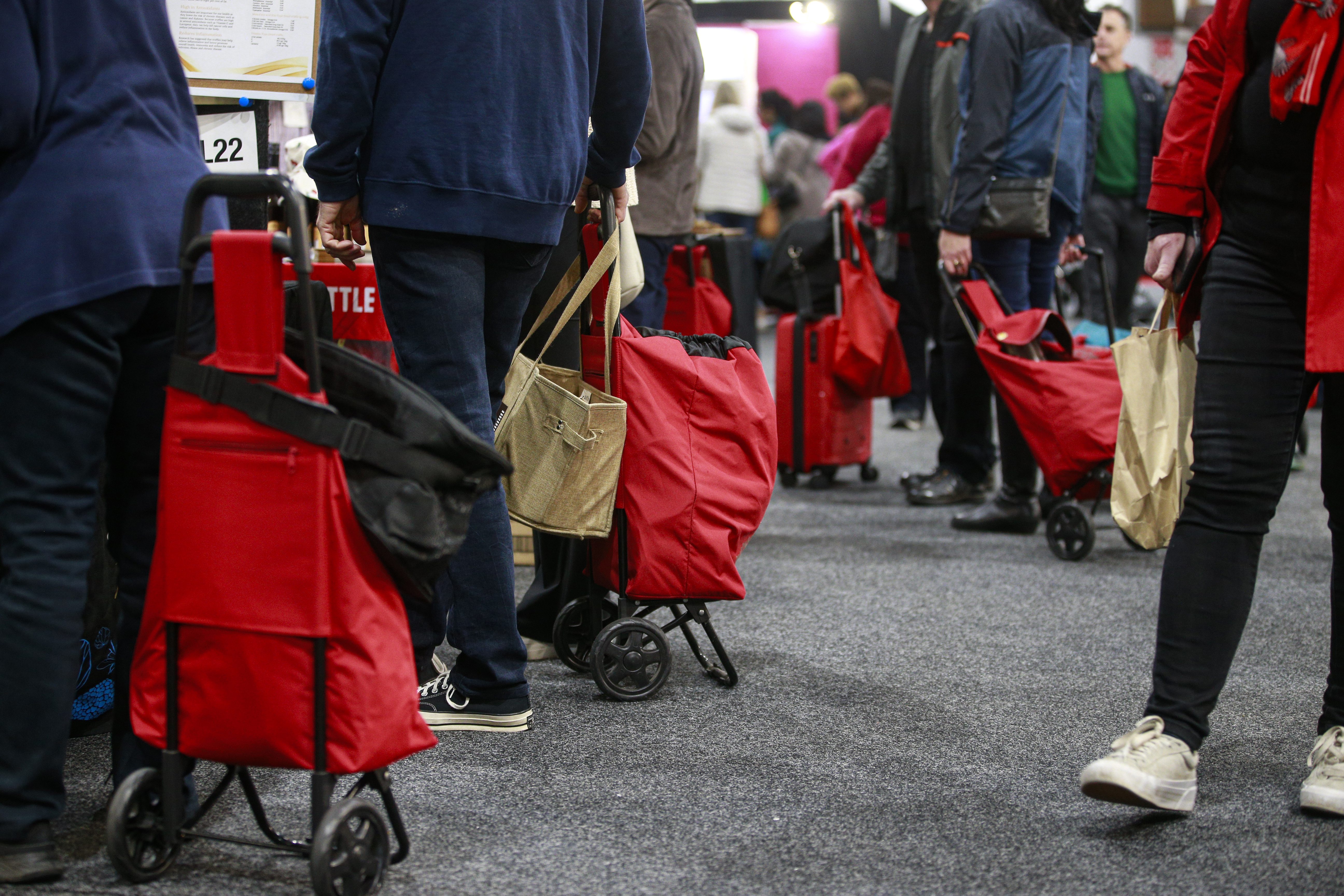 Trolleys — an essential element of any Food Show experience. Photo / Alex Burton