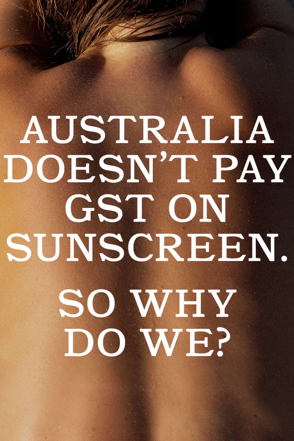 Katey maintains that Australia is a step ahead by not adding GST to the price of sunscreens sold there. Photo / Raaie