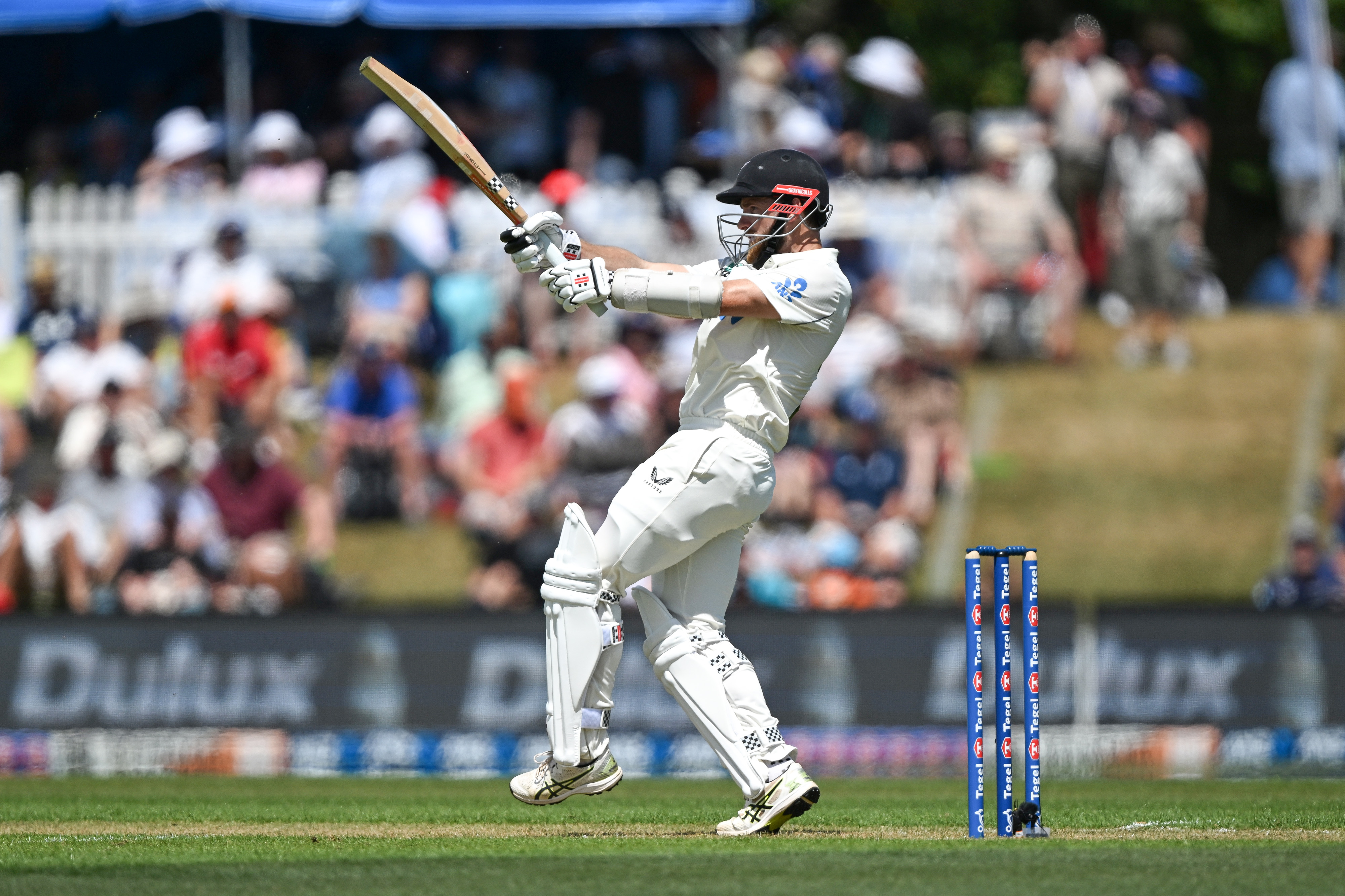 Kane Williamson batting on the first day of the first test against England. Photo / Photosport