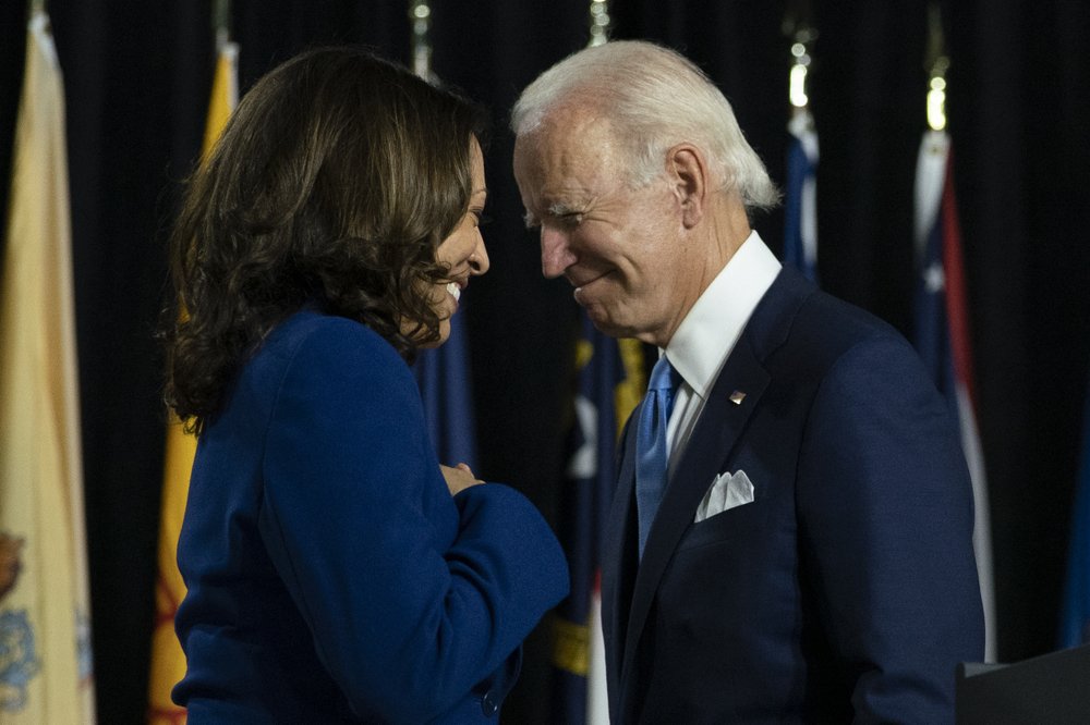Joe Biden and his running mate Sen. Kamala Harris. Photo / AP