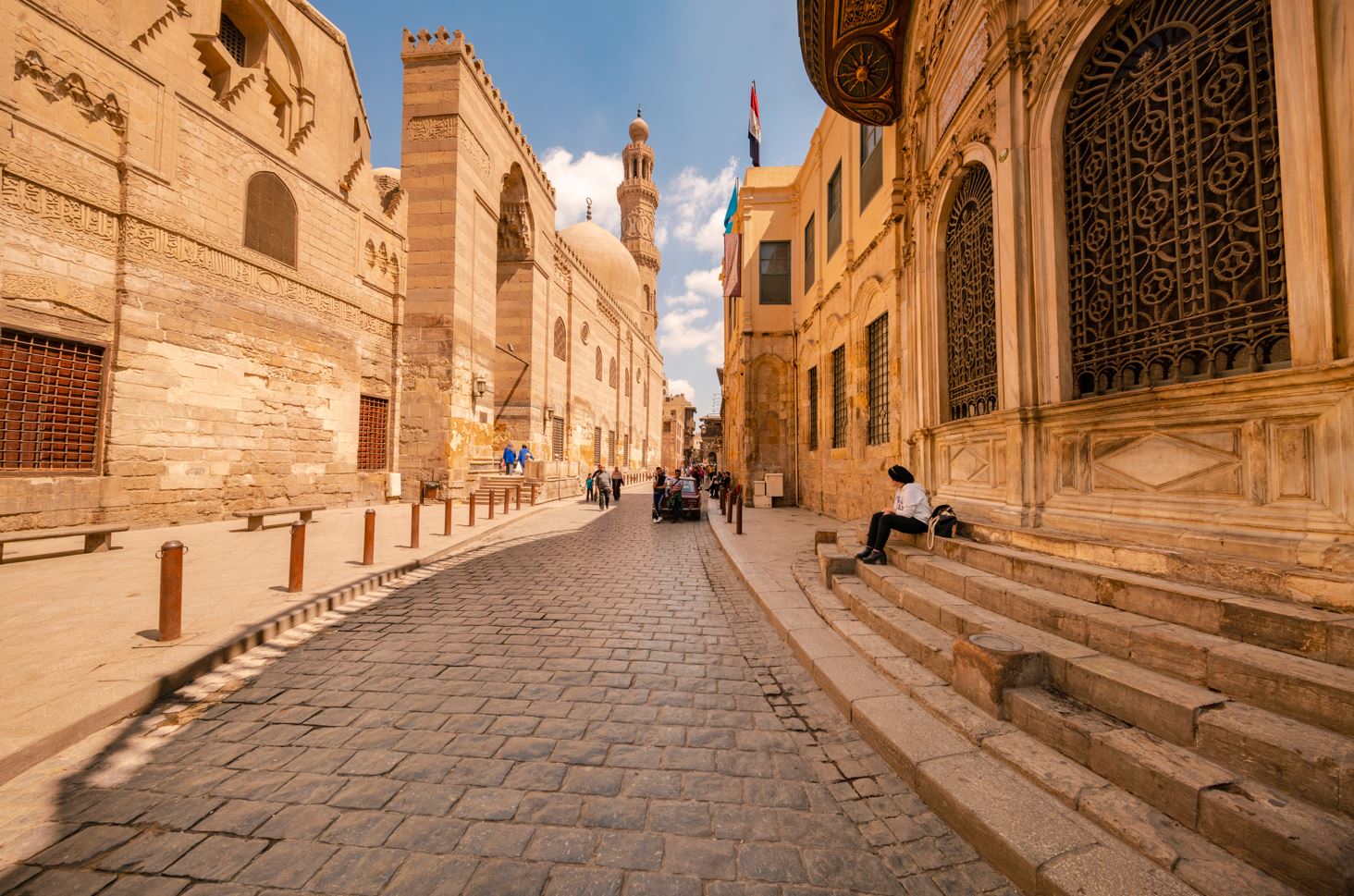El Moez Street in Islamic Cairo is littered with mosques and medieval architecture. Photo / Getty Images