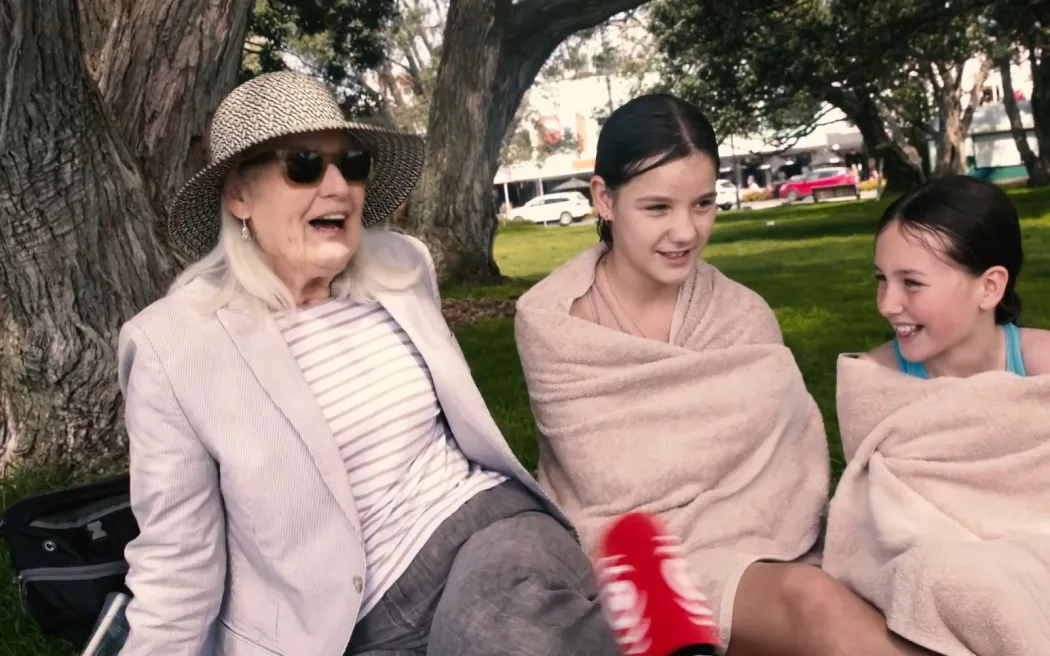 Janine Kenyon (left) loves hearing her granddaughters speak their own little language. Photo / RNZ, Marika Khabazi