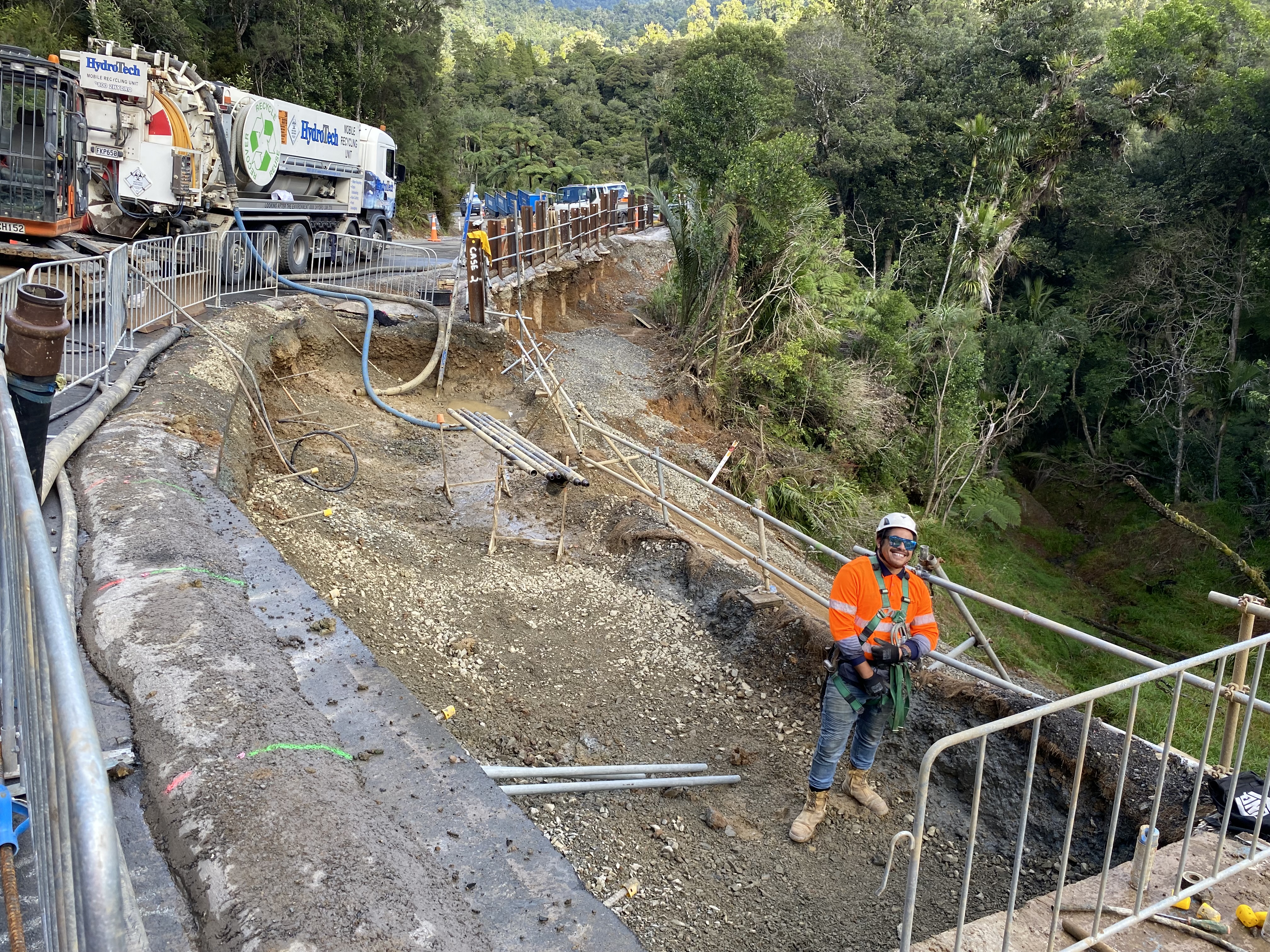 Harley Murphy on the SH1 Mangamuka repairs lives in Waima Valley and has whānau in Mangamuka. Photo / David Fisher