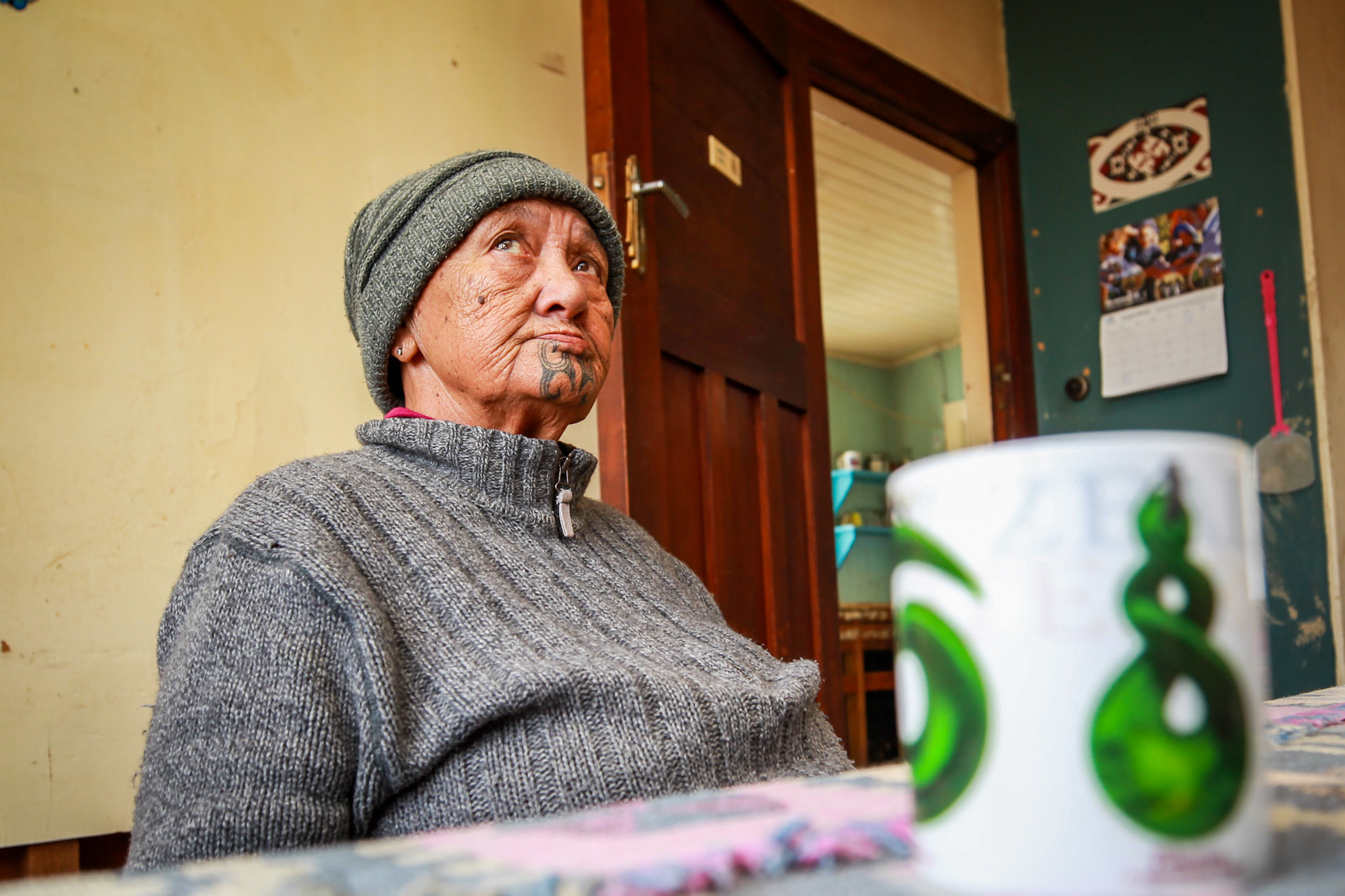 Sylvia Bell, 79, surveys the remnants of her Mackley St home of 50 years. She sits in the dining room every day to reminisce on the good times. Photo / Paul Taylor