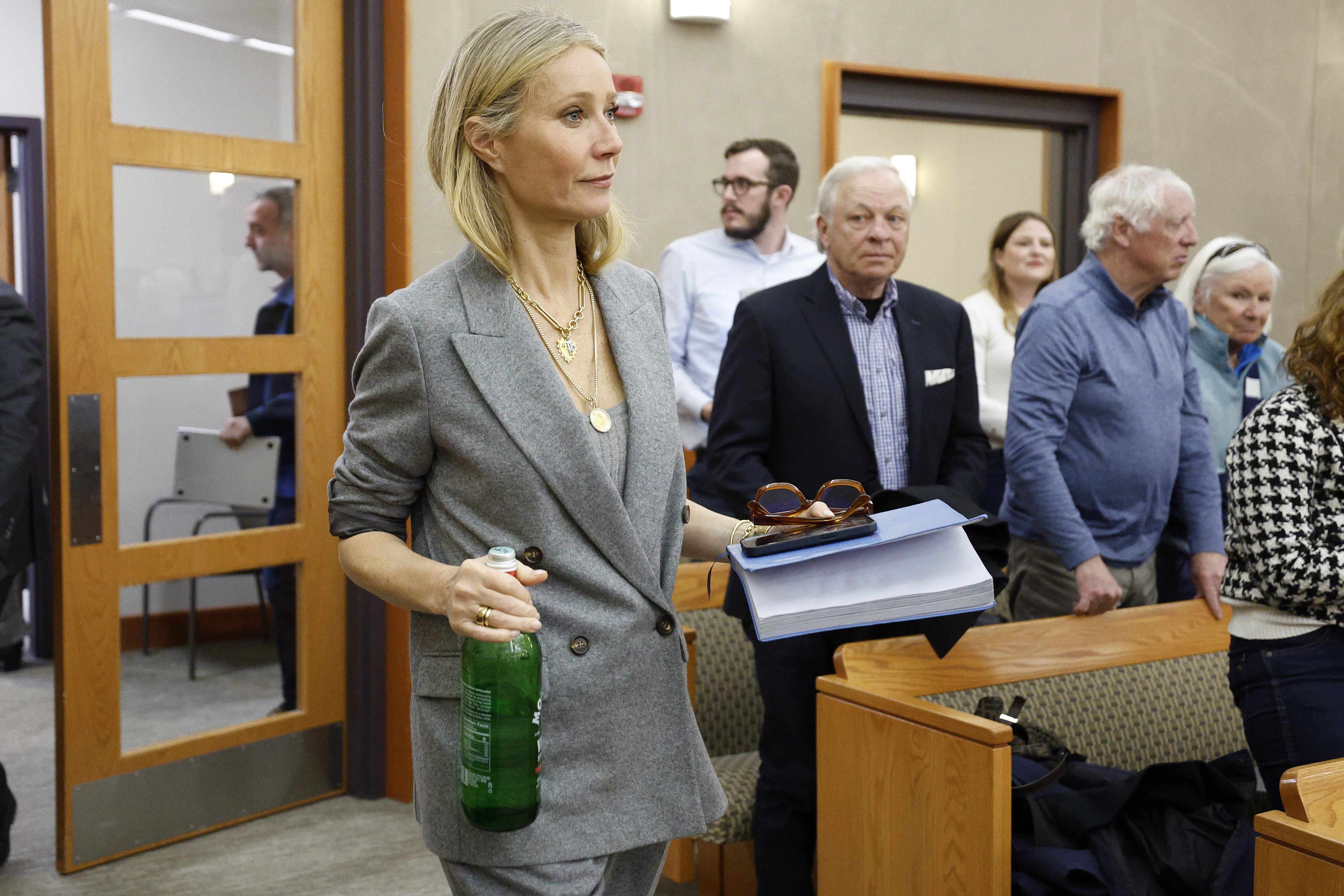 Gwyneth Paltrow enters the courtroom in Park City, Utah. Photo / AP