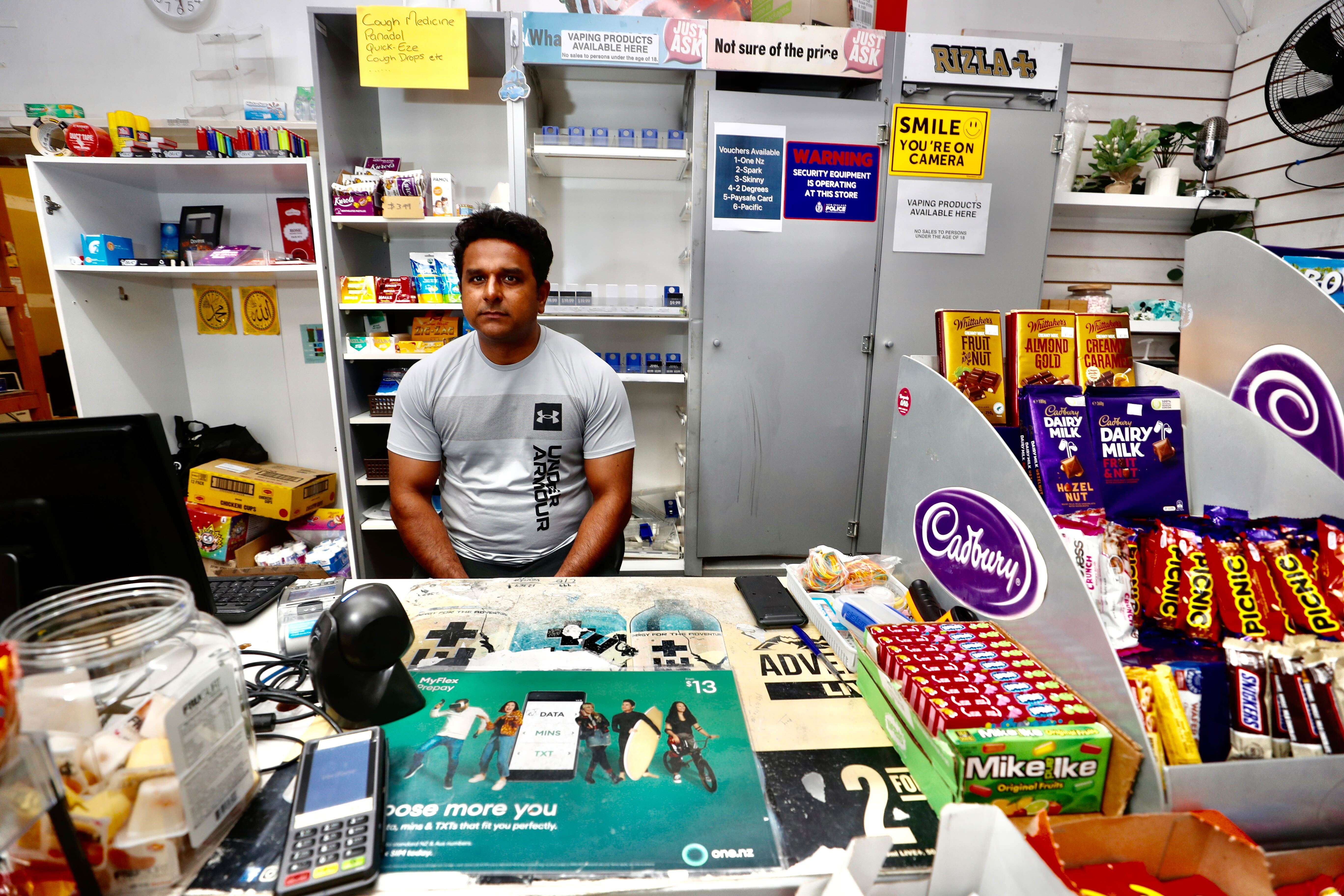 The burglaries cost Khan's business $32,000 in just 36 hours. Photo / Dean Purcell