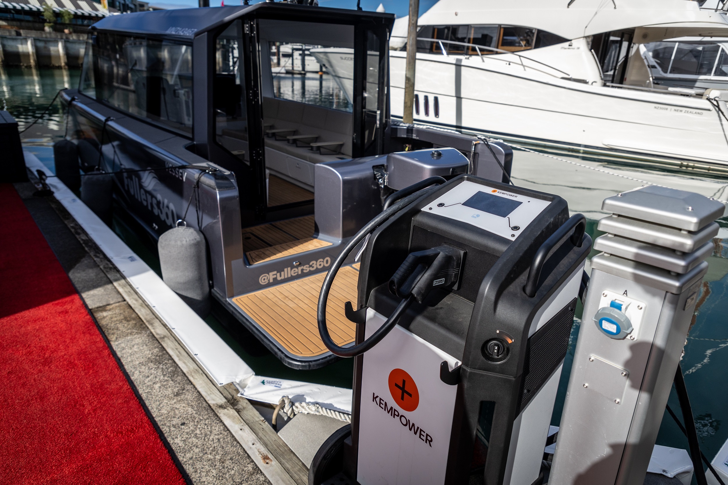 The Kermadec's charger, which is comperable to that used to power an EV on a public network. Photo / Michael Craig