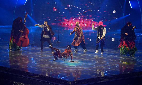 Kalush Orchestra, representing Ukraine, perform on stage during the Grand Final show of the 66th Eurovision Song Contest at Pala Alpitour on May 14, 2022 in Turin, Italy. Photo / Getty Images