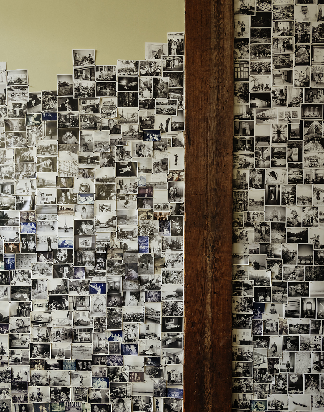A dense, sprawling photowall is peppered with memories. Photo / Matthew Williams