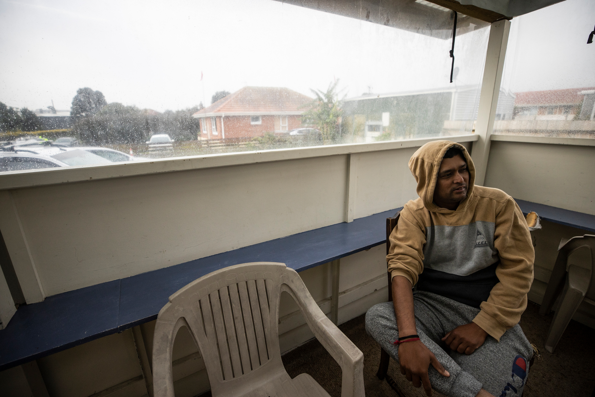 Abinesh Kumar, who narrowly missed being shot in a case of mistaken identity when his house on Albert Rd was targeted due to its former gang links. Photo / George Heard