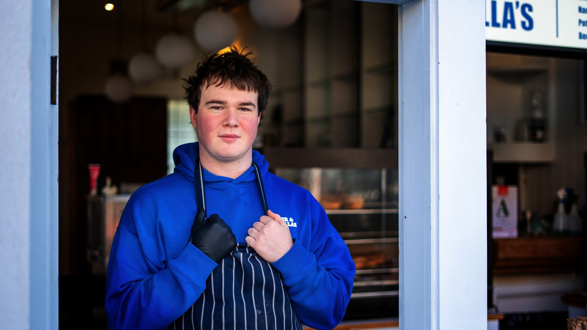 Chef Lewis Mazza-Carson at his Pie Rolla's bakery in K' Rd. He plans to have three more outlets open in Auckland by September.  Photo / Corey Fleming 
