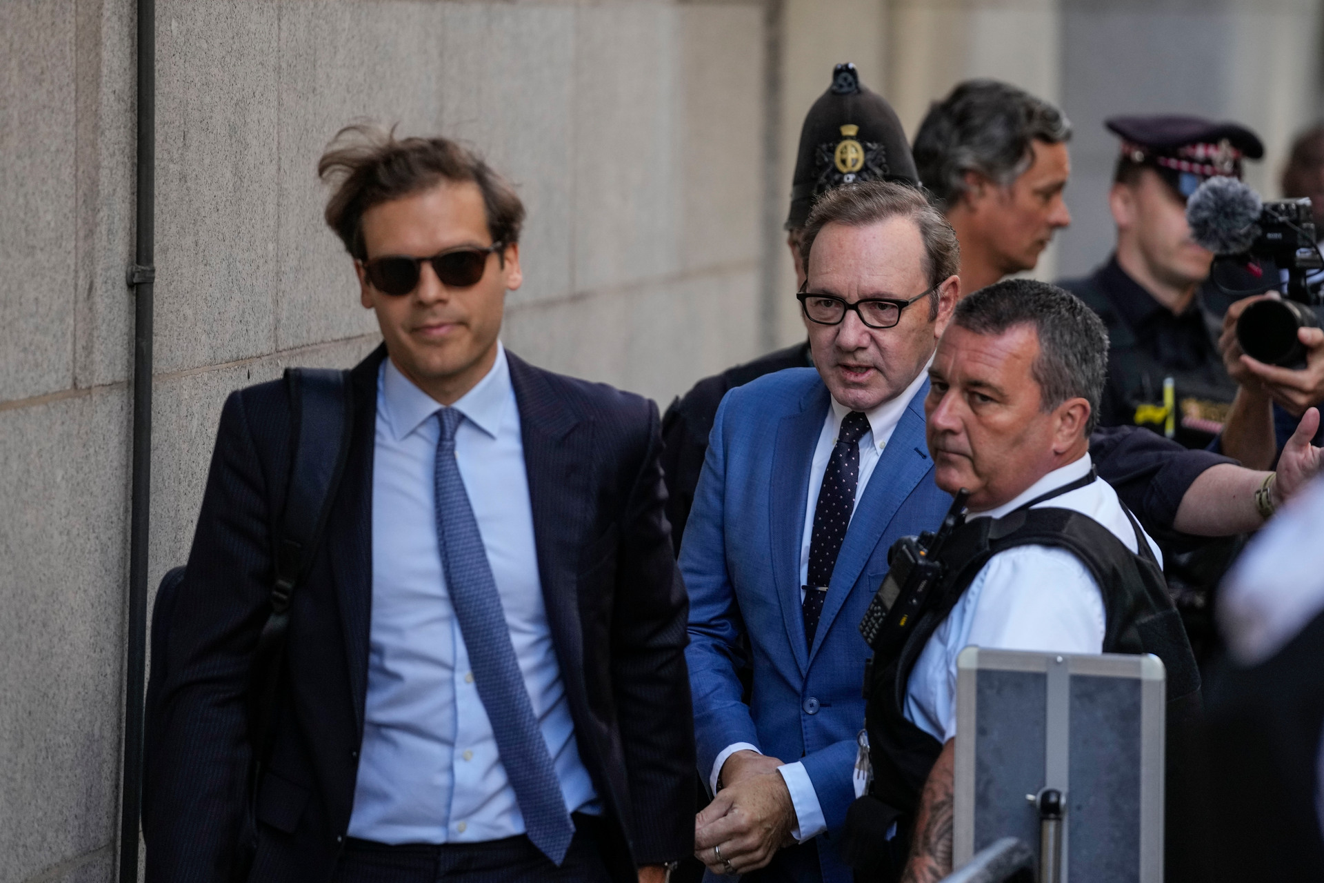 The career of Kevin Spacey, centre, came to an abrupt halt late in 2017 as allegations against him emerged from several places. Photo / AP