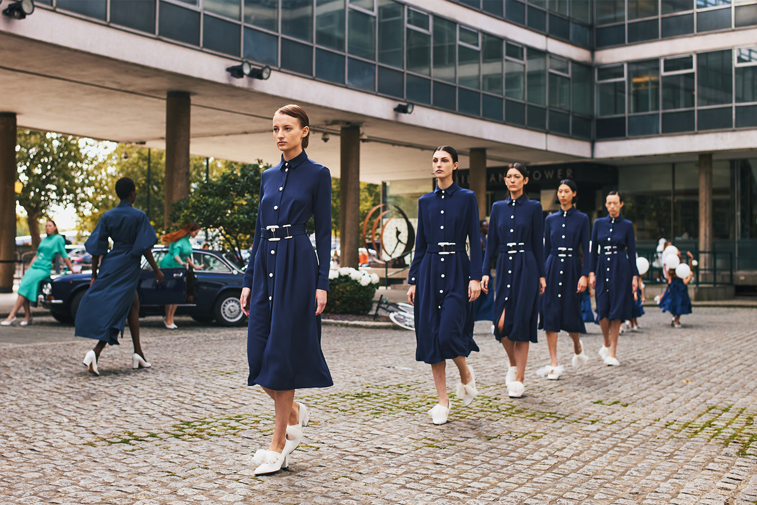 A procession of smart shirtdresses on the runway at Edeline Lee. Photo / Simbarashe Cha for The New York Times