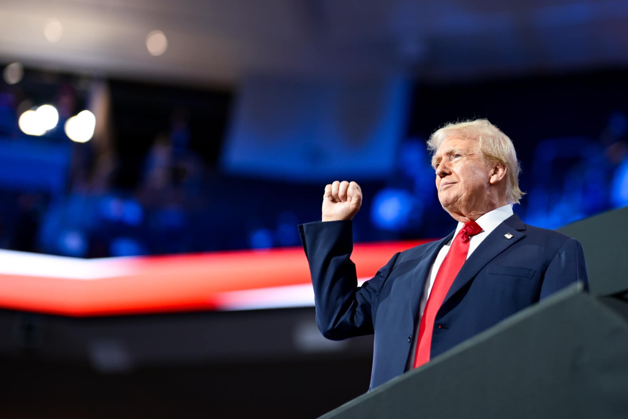Donald Trump at the Republican National Convention in Wisconsin. Photo / Daniel Torok