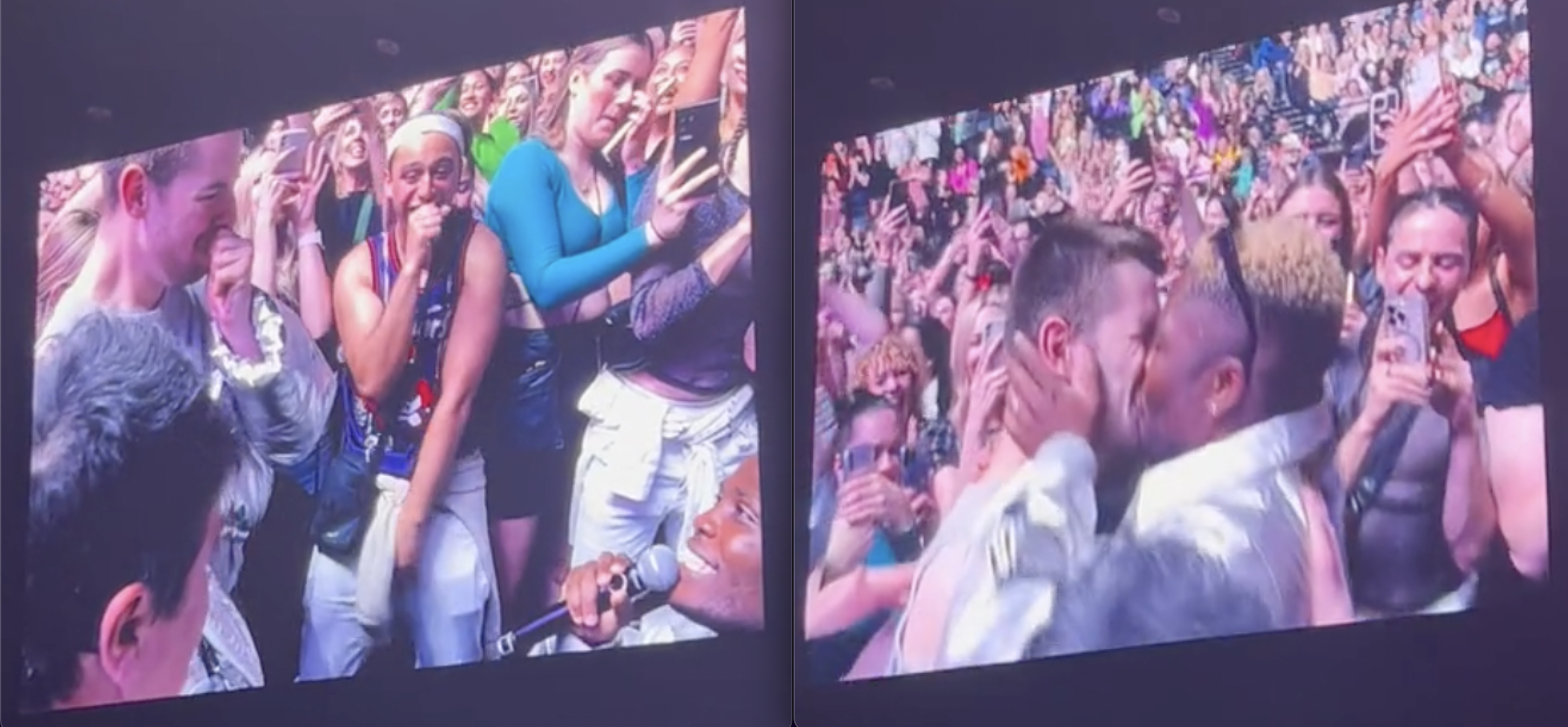 Michael Kay and Bryn Monk got engaged at Lizzo's Auckland concert in front of thousands of concertgoers. Photo / Supplied