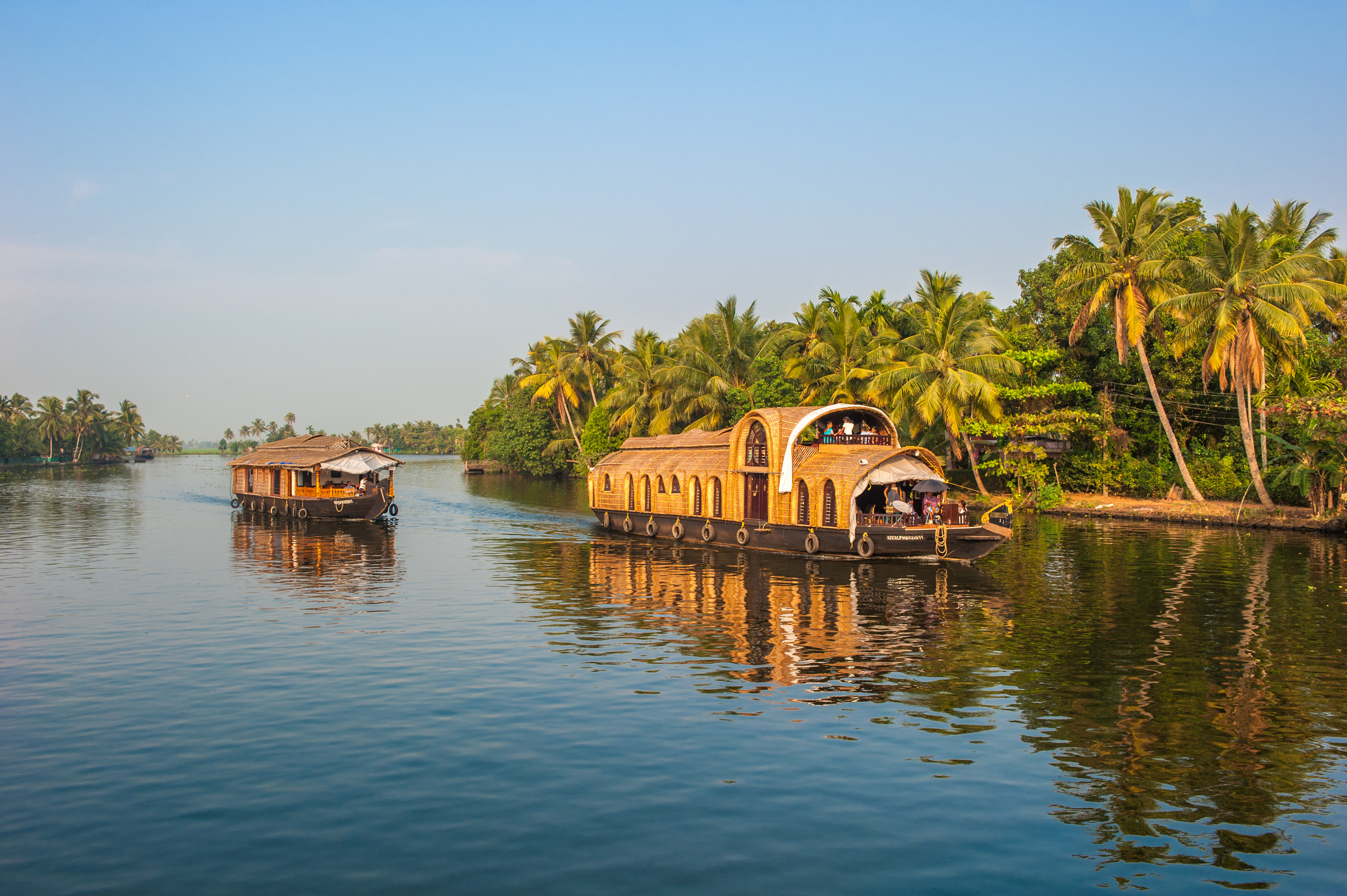 The backwaters of Valiyaparamba in Kerala are best explored on traditional houseboats called kettuvallam. Photo / 123rf