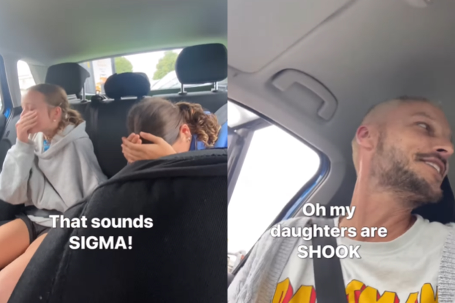 Ben Boyce's cringe-inducing drive-through trip with daughters Sienna and Indie has gone viral. Photo / @ben_boyce_, @siennas_spot