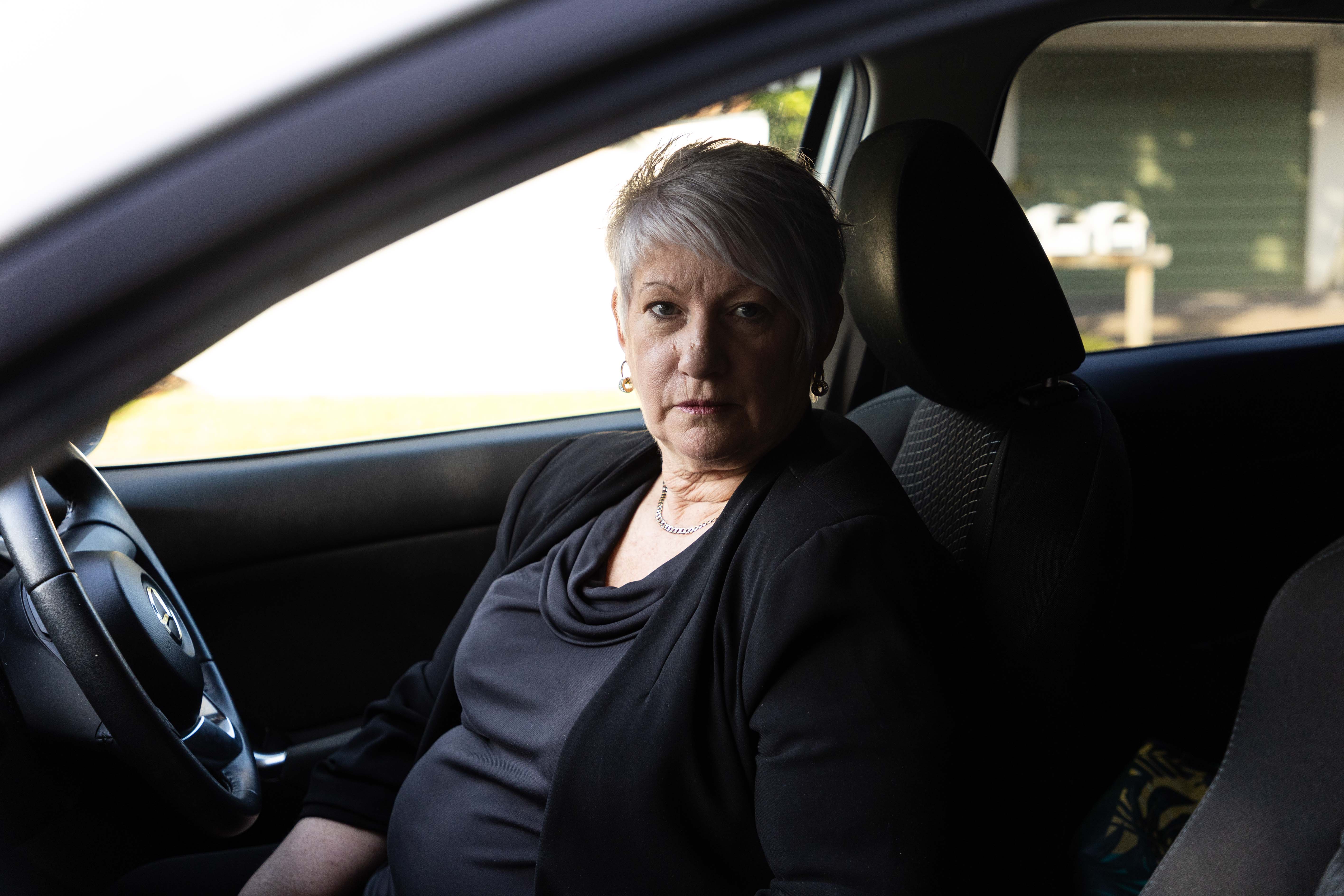 Sheila Parker works in the CBD fulltime and parks her car on Devonport Rd, near Memorial Park, each day. Changes coming from the council mean her usual park will become time-restricted and she won't be able to park there. Photo / Alex Cairns