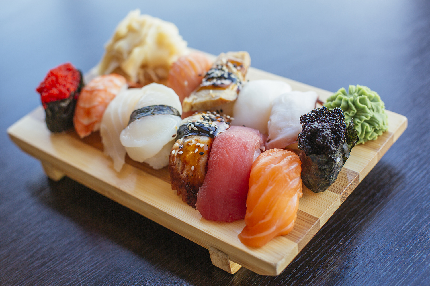 A sushi selection. “There are 50 restaurants to each city block, 50 blocks to each of the 26 cities that combine to form the metropolis.” Photo / Getty Images