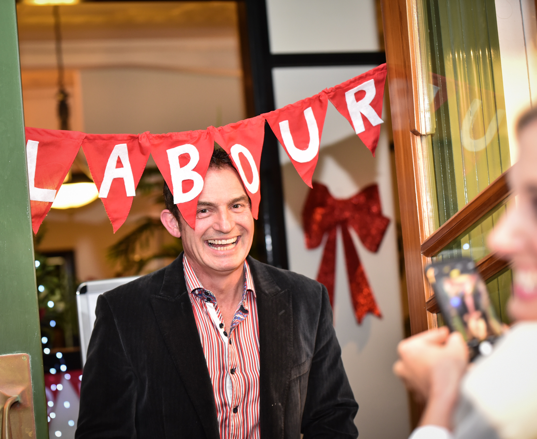 Stuart Nash celebrates his third election as Napier MP and the Labour Party's landslide victory in 2020. Photo / NZME