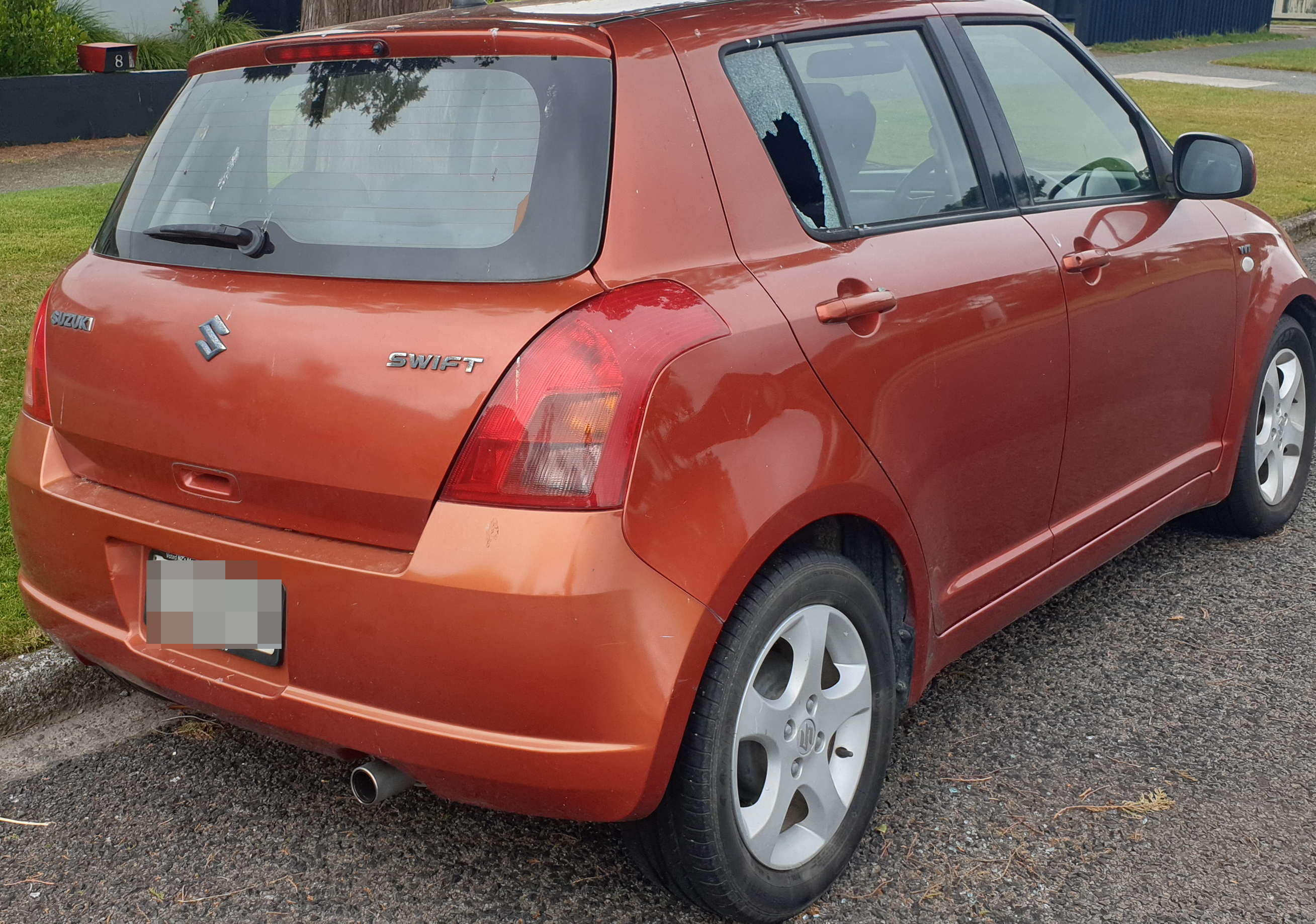 One of eight cars broken into in the Glenholme area in one night. 