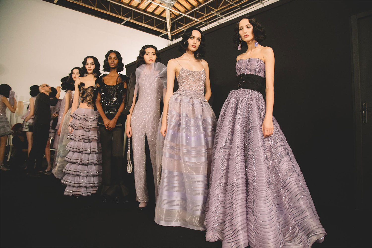 Backstage at Giorgio Armani Prive at Couture Fashion Week SS16. Picture / Supplied.