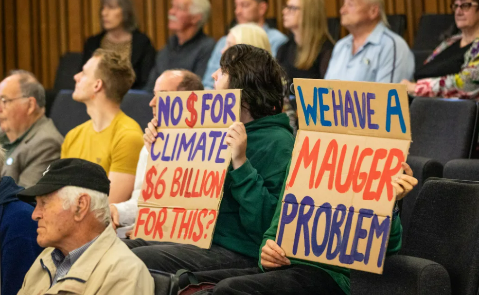 Protesters at the Christchurch City Council meeting. Photo / Nate McKinnon, RNZ