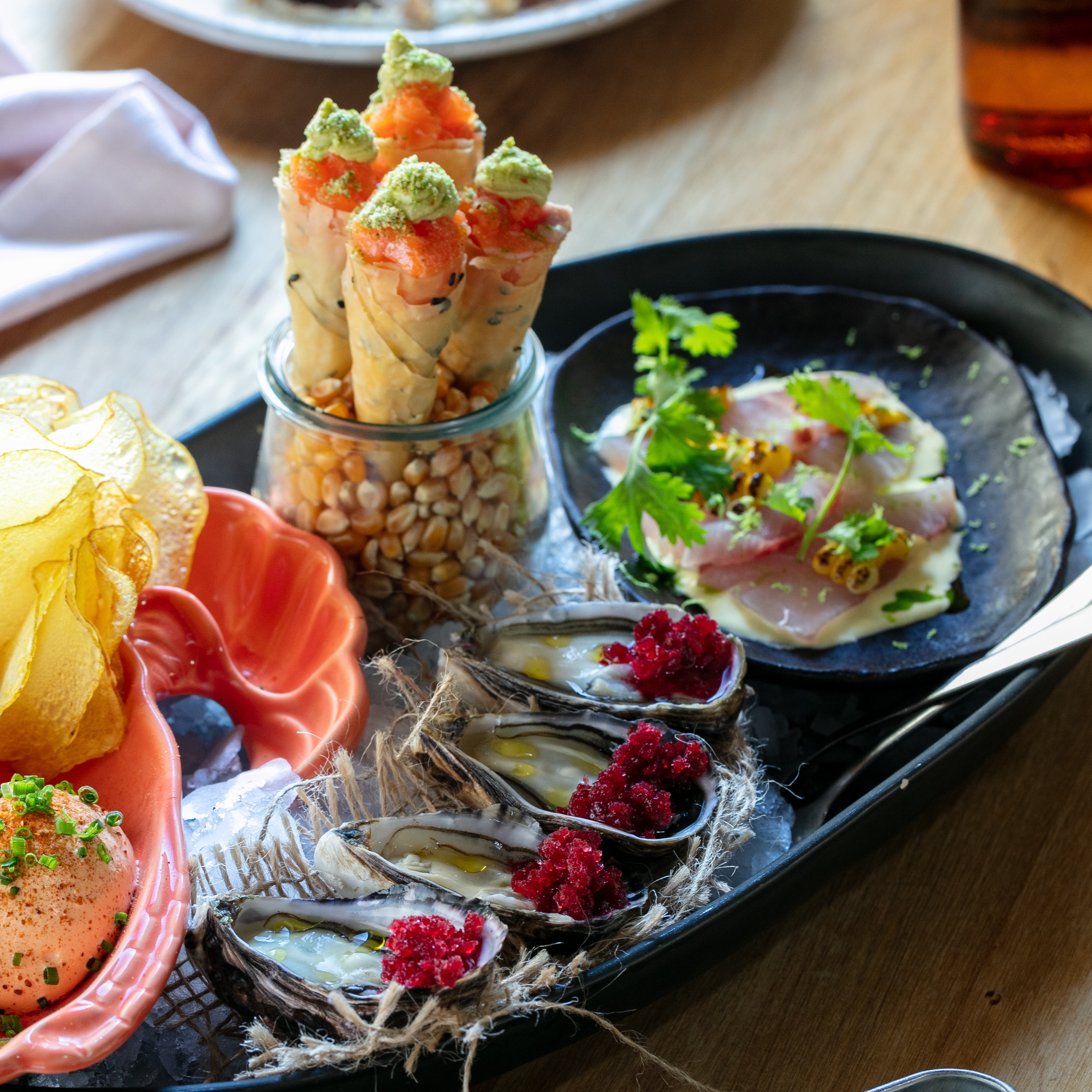 The seafood platter on the menu at Culprit restaurant in Auckland's CBD. Photo / Babiche Martens