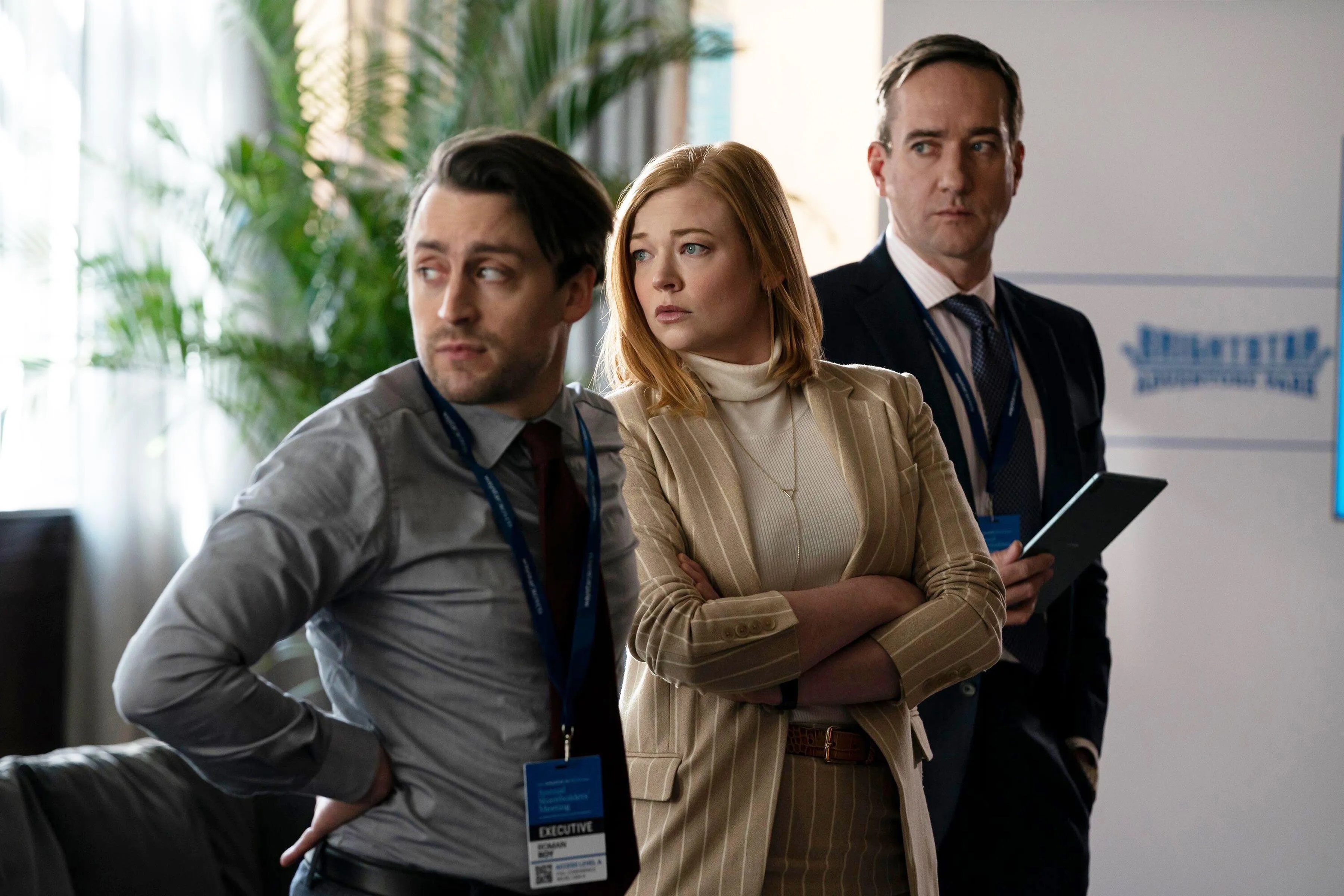 Kieran Culkin, Sarah Snook and Matthew Macfadyen in 'Succession'.