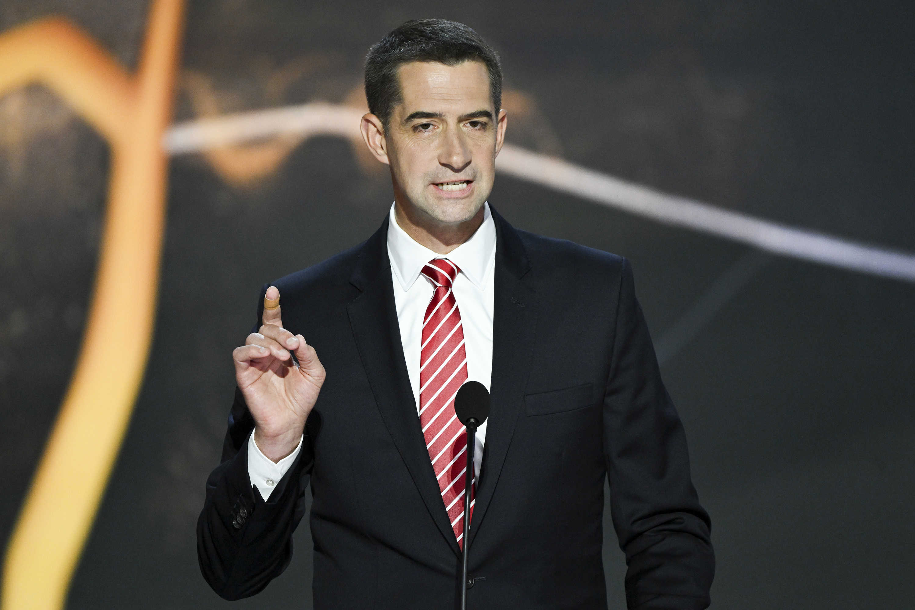 Senator Tom Cotton at the Republican National Convention. Photo / Kenny Holston, The New York Times