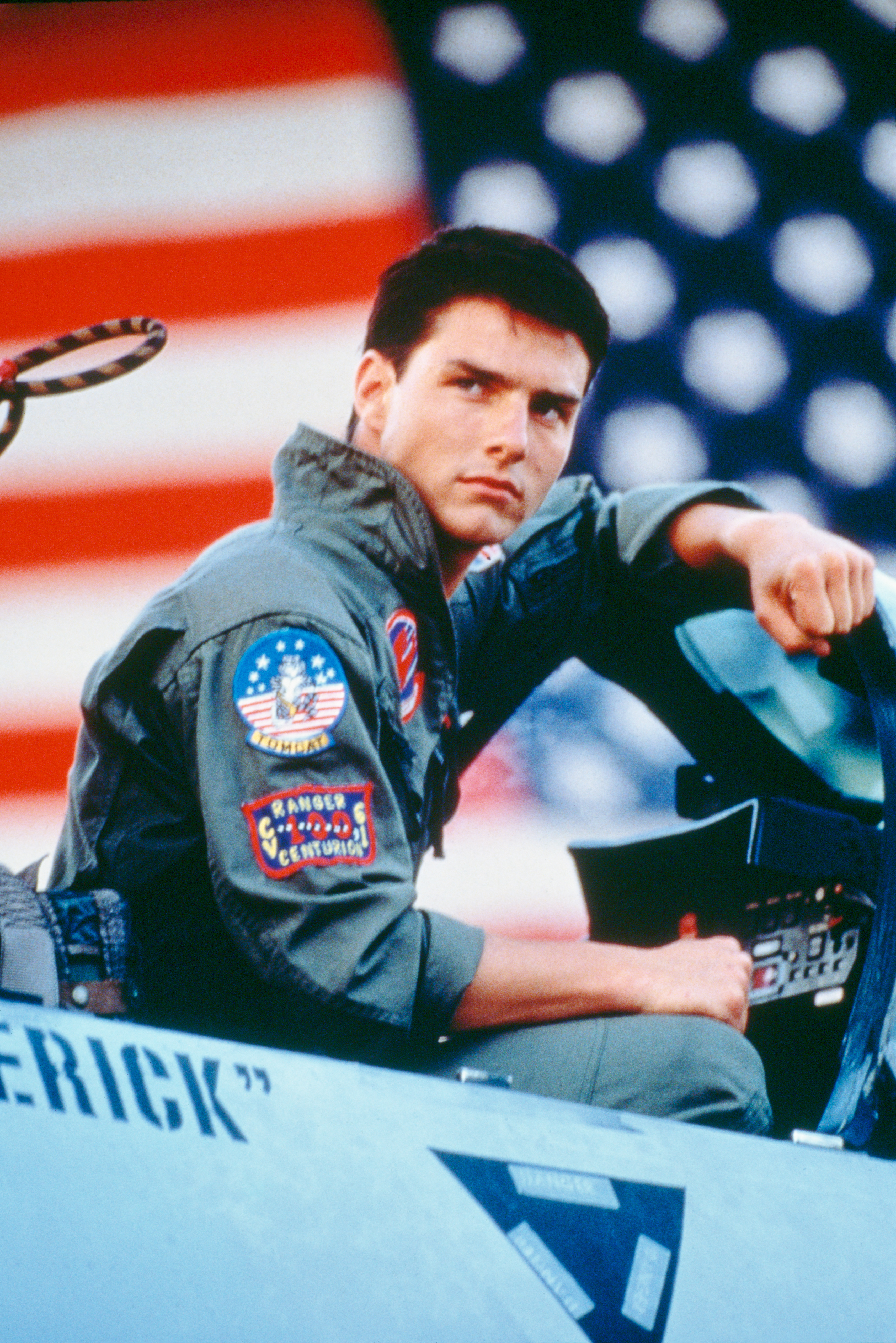 American actor Tom Cruise, as Lieutenant Pete 'Maverick' Mitchell, the film Top Gun. Photo / Getty Images