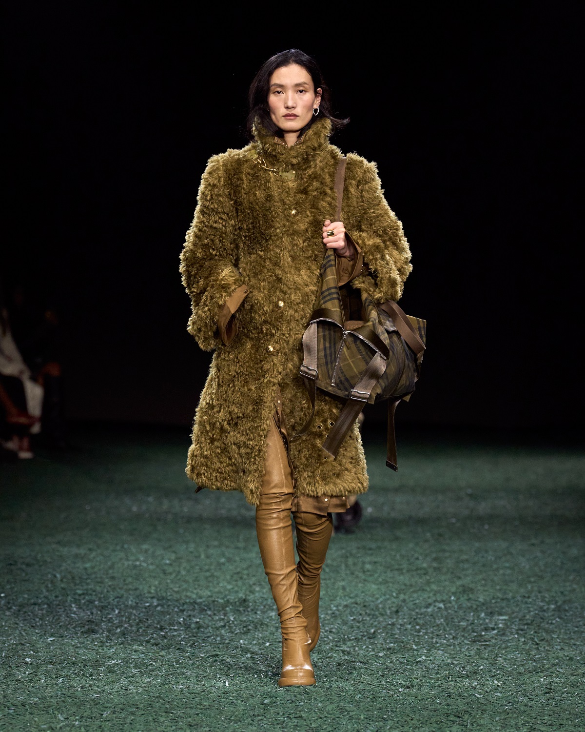 Shaggy fake fur and sheepskin were part of the look at Burberry's Winter 2024 Show during London Fashion Week. Photo / Getty Images
