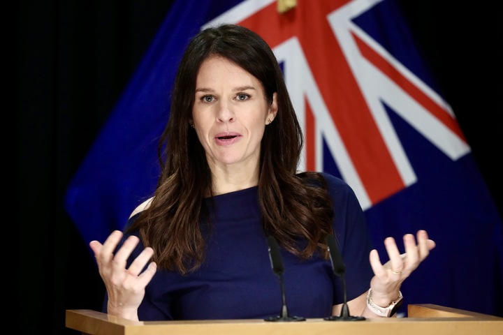 Education Minister Erica Stanford outlines her six education priorities at today's post-Cabinet press conference. Photo / Mark Mitchell