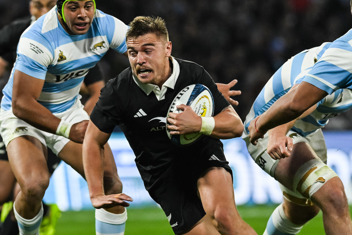 Cortez Ratima runs against Argentina. Photo / Photosport