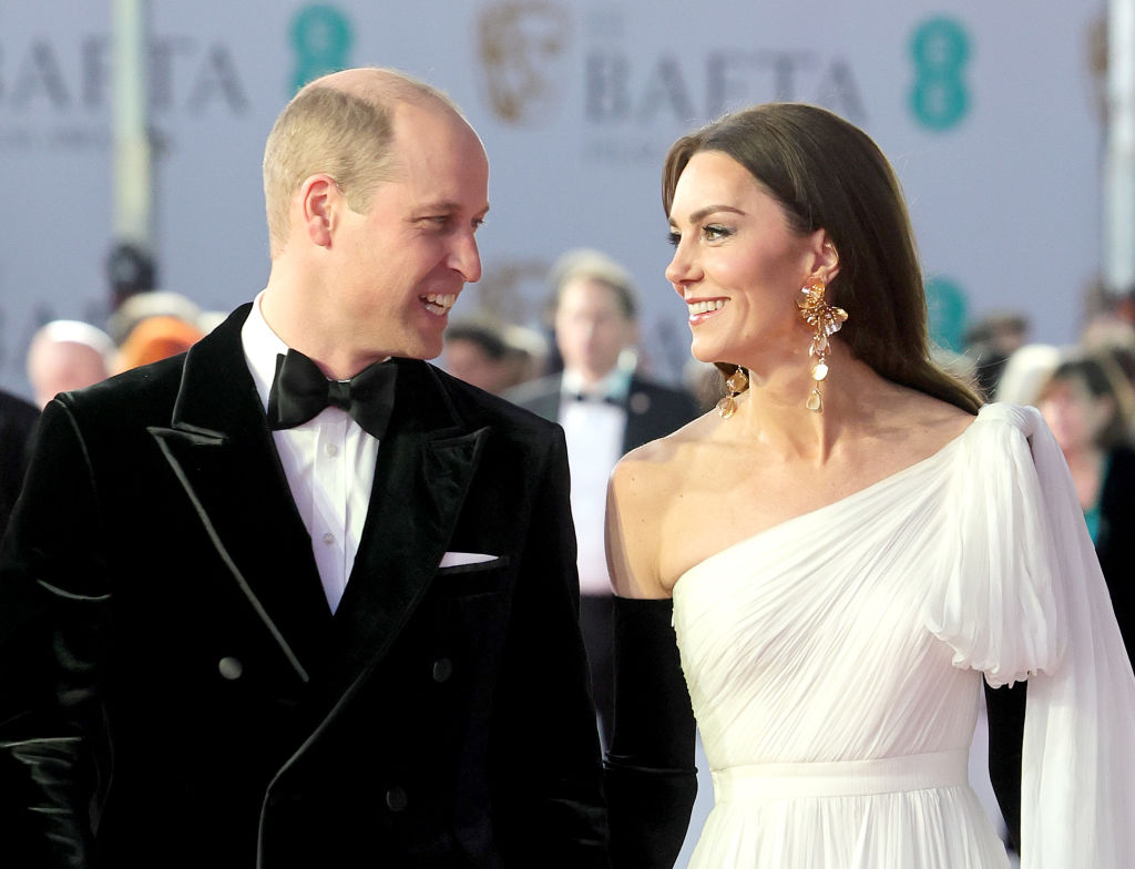 The Prince and Princess of Wales walked the 2023 Baftas red carpet together. Photo / Getty Images