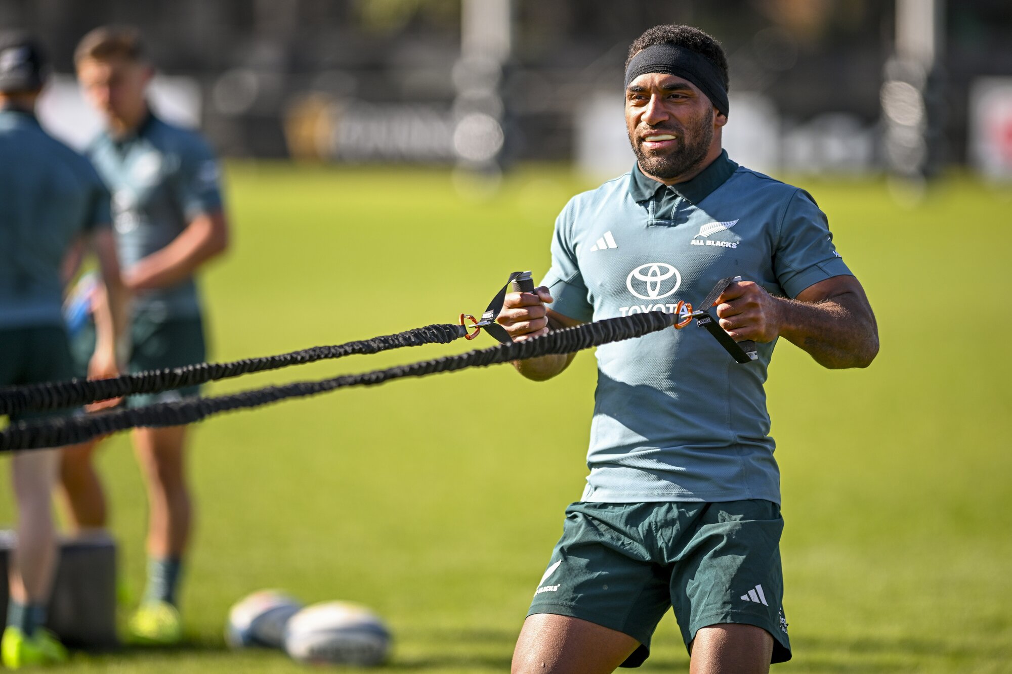 Sevu Reece in training with the All Blacks in Buenos Aires. Photo / SmartFrame