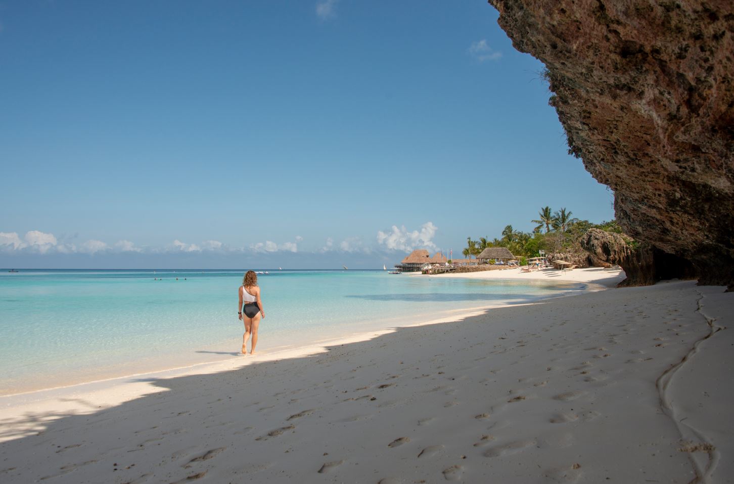 Enjoy the impossibly white beaches of Zanzibar on a 10-week self-driving tour from Egypt to South Africa. Photo / Getty Images
