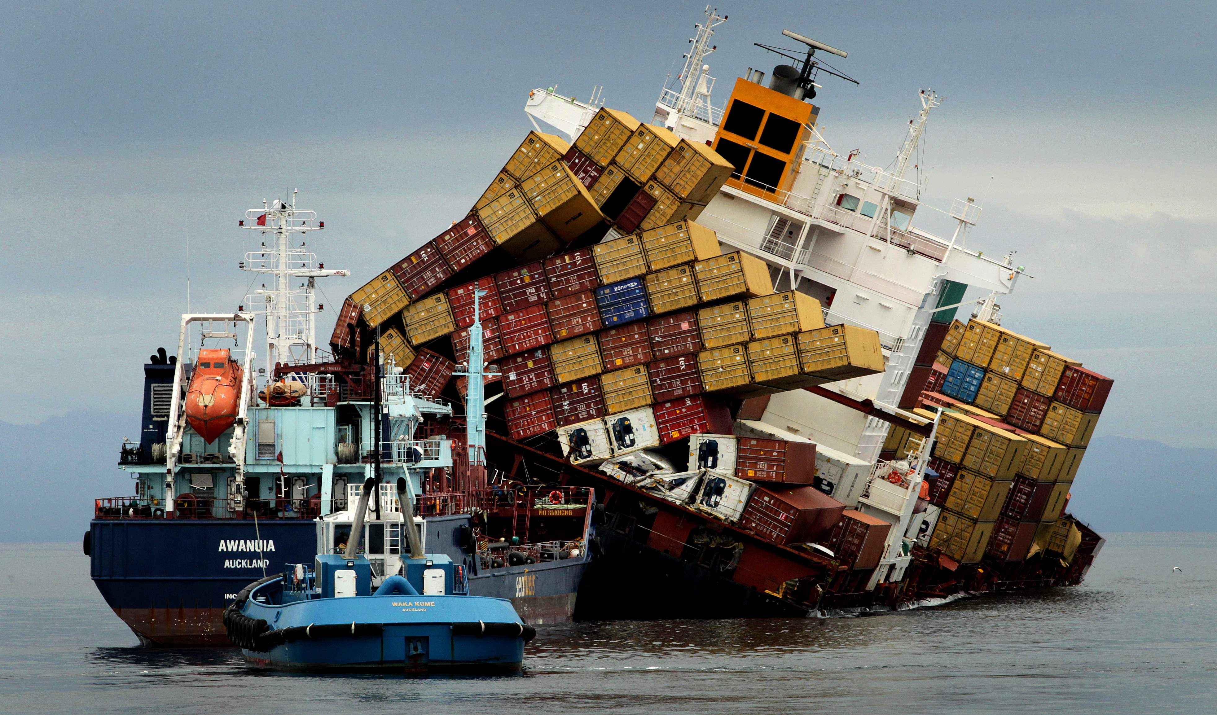 The container ship MV Rena struck the Astrolabe Reef off the coast of Tauranga on the morning of October 5, 2011. 